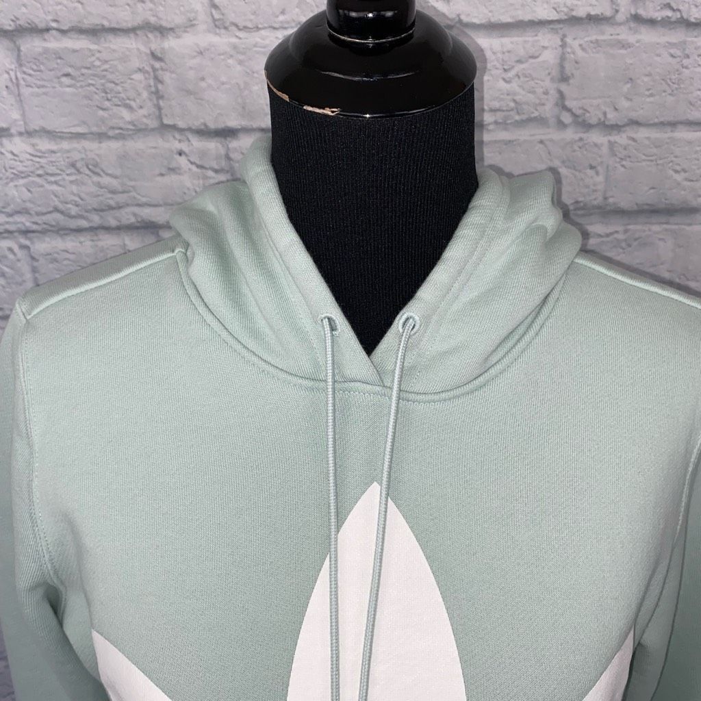 Adidas Adidas graphic print pullover hoodie w/front pocket mint gre Size S / US 4 / IT 40 - 4 Thumbnail