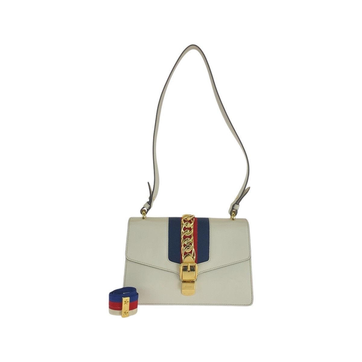 Gucci Gucci Gucci Sylvie Leather Shoulder Bag Leather Shoulder Bag 421882 DUTY FREE for USA Size ONE SIZE - 1 Thumbnail