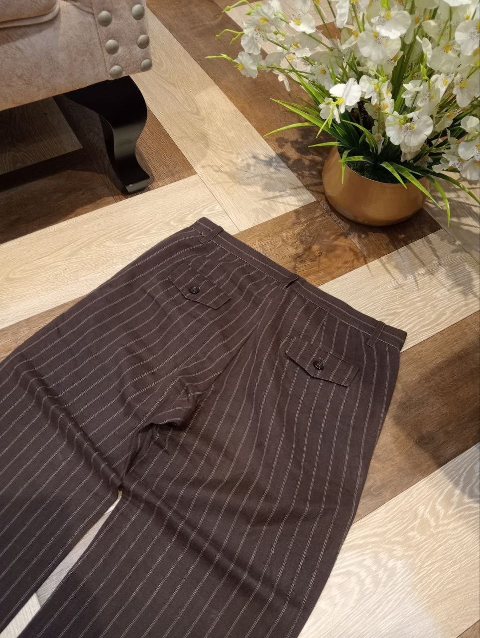 Issey Miyake VINTAGE SUNAOKUWAHARA ISSEY MIYAKE STRIPED PANTS Size 30" / US 8 / IT 44 - 9 Thumbnail