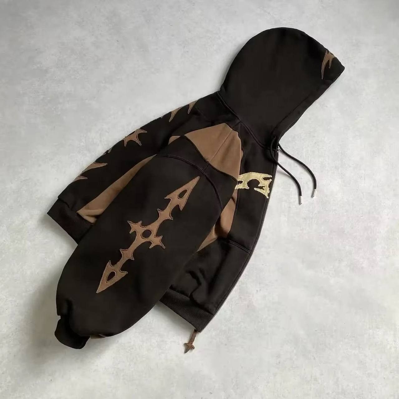 Japanese Brand × Vintage gothic hoodie with geometric embroidery Size US L / EU 52-54 / 3 - 3 Thumbnail