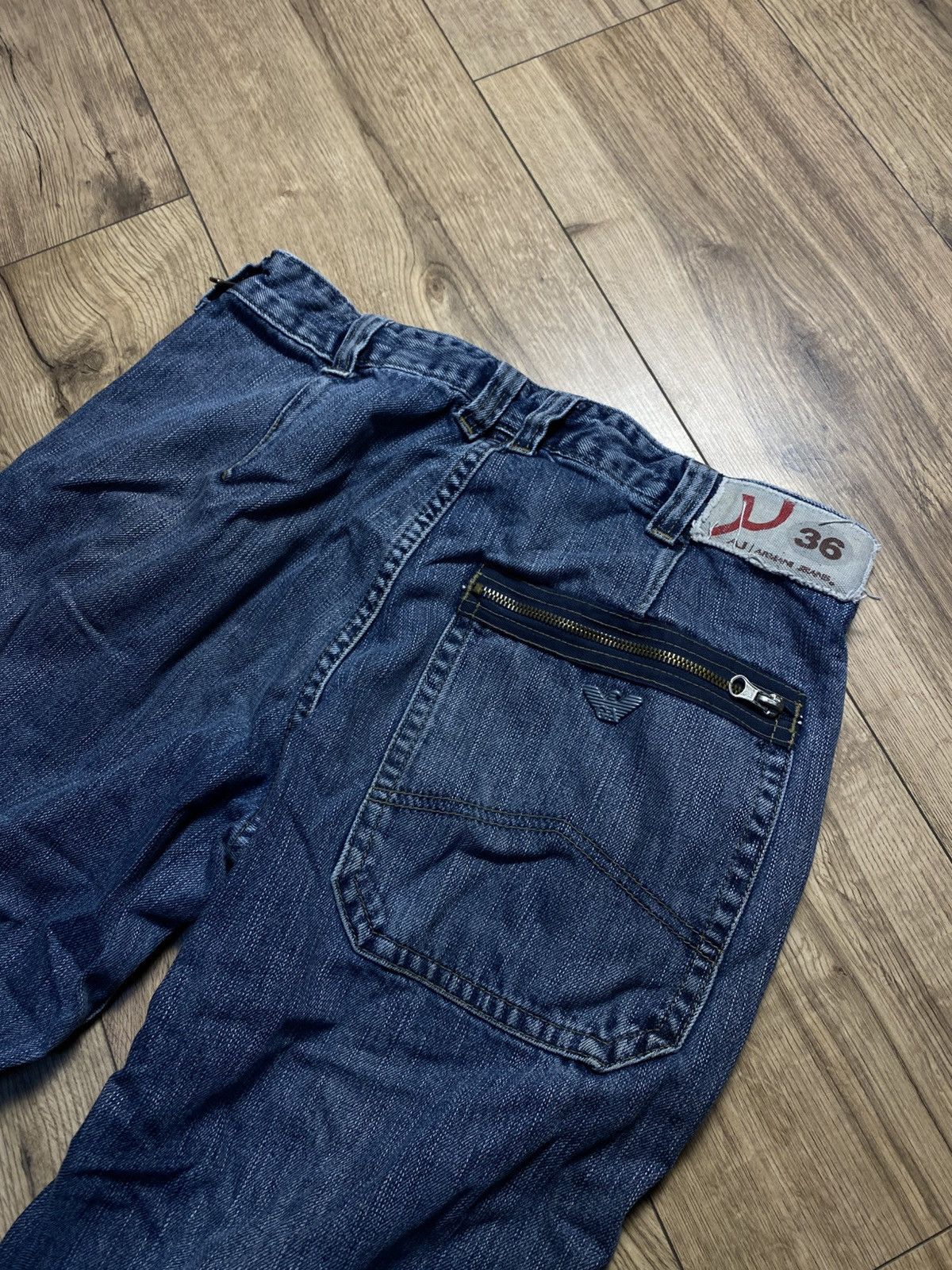 Armani Armani Blue Double Knee Cargo Bondage Denim Jeans sz 30 Size US 30 / EU 46 - 6 Thumbnail