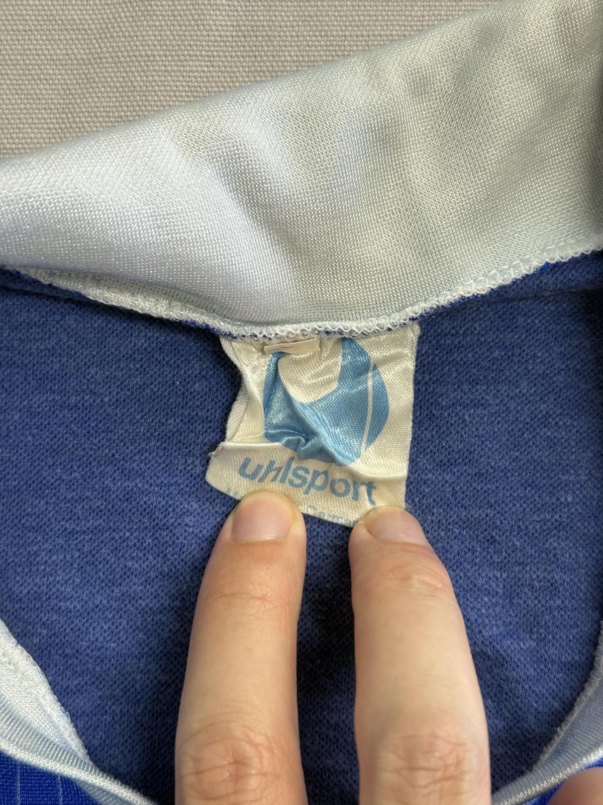 Designer Vintage Football uhlsport Goalie Jersey Blue Pin Stripe - M Size US M / EU 48-50 / 2 - 2 Thumbnail