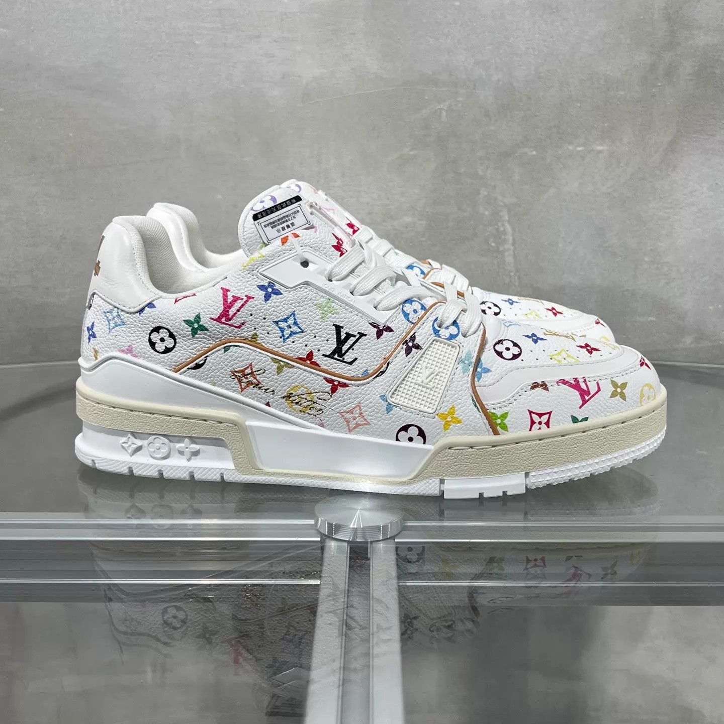 Louis Vuitton LV Trainer x Takashi Murakami NewWhite Tricolor UK6.5/40.5 Size US 7.5 / EU 40-41 - 4 Thumbnail