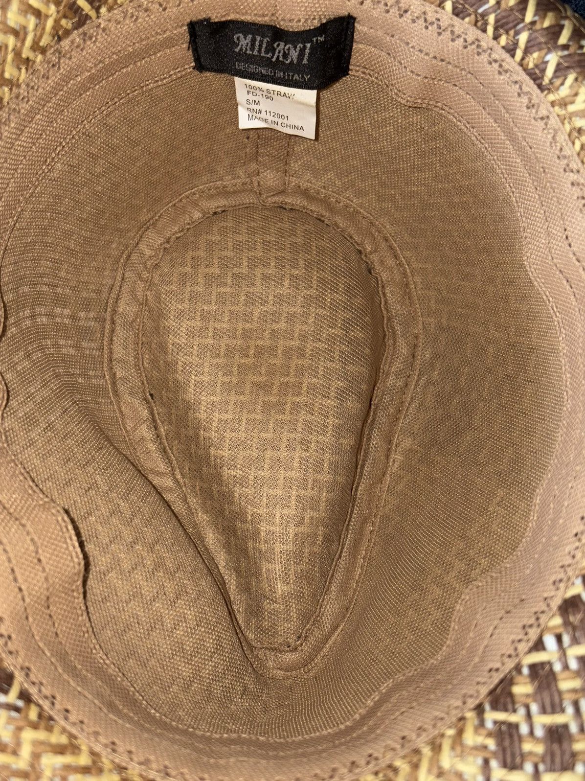 Designer Italian Raffia Fedora by Milani NEW Size ONE SIZE - 9 Thumbnail
