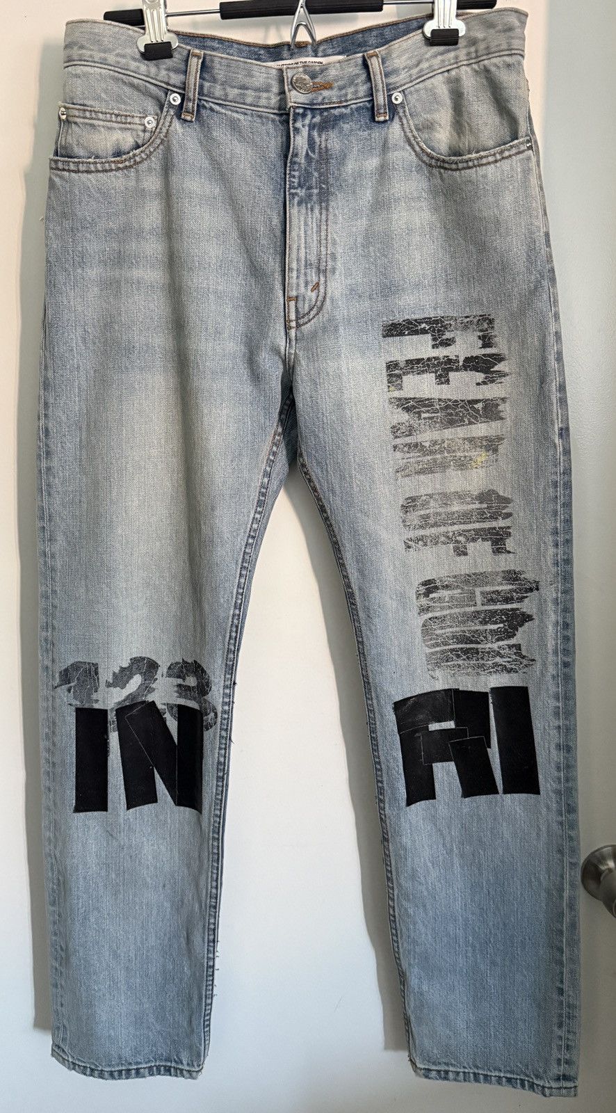 Fear of God × RRR-123 RRR123 x FEAR OF GOD sz 32 Inri He Rose Straight Denim Jeans Size US 32 / EU 48 - 1 Thumbnail