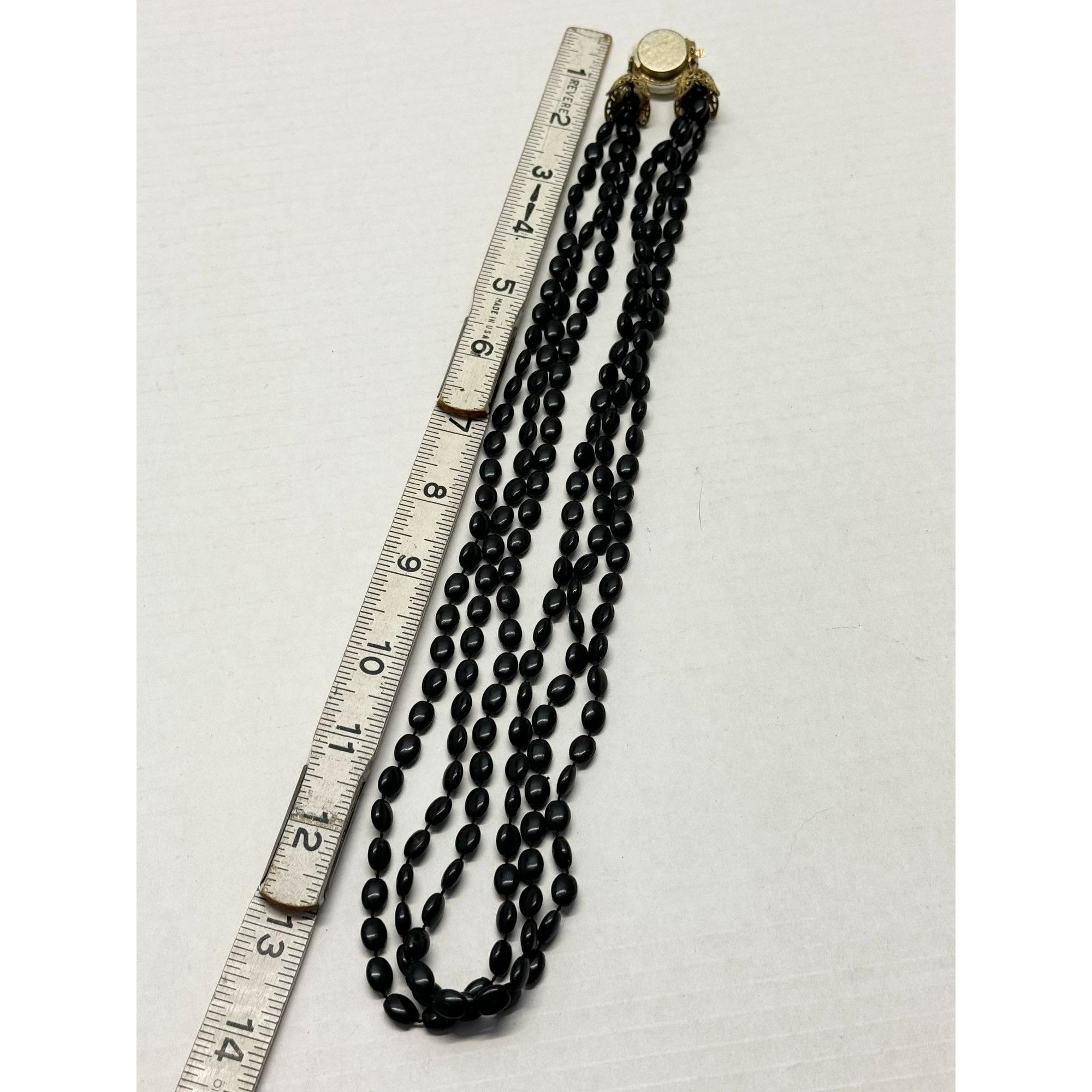 Vintage Vintage black beaded multi strand necklace Size ONE SIZE - 4 Thumbnail