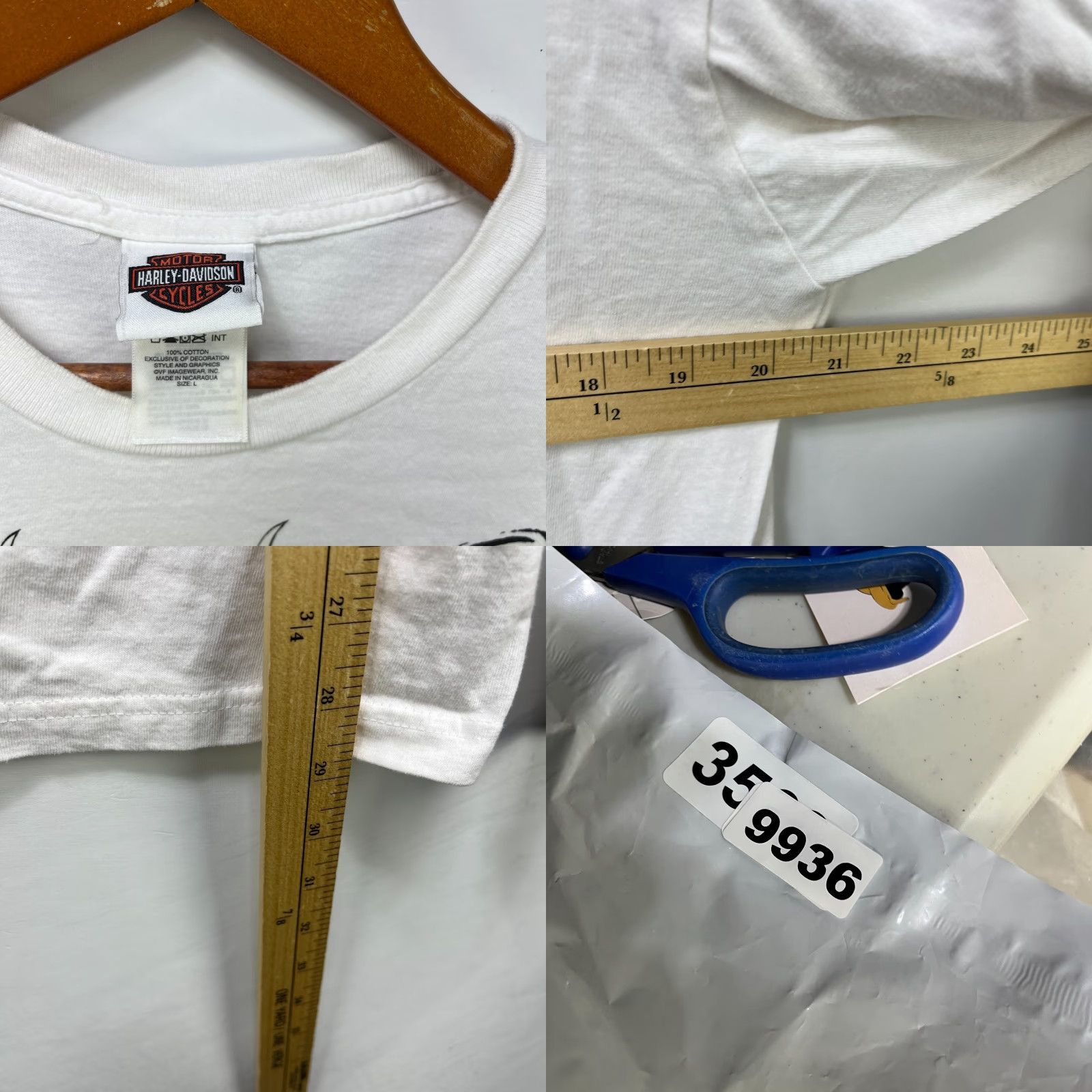 Harley Davidson VINTAGE Harley-Davidson Shirt L Mens White 90s Logo Pockets Crew Neck Cotton Short Sleeve Size US L / EU 52-54 / 3 - 8 Thumbnail