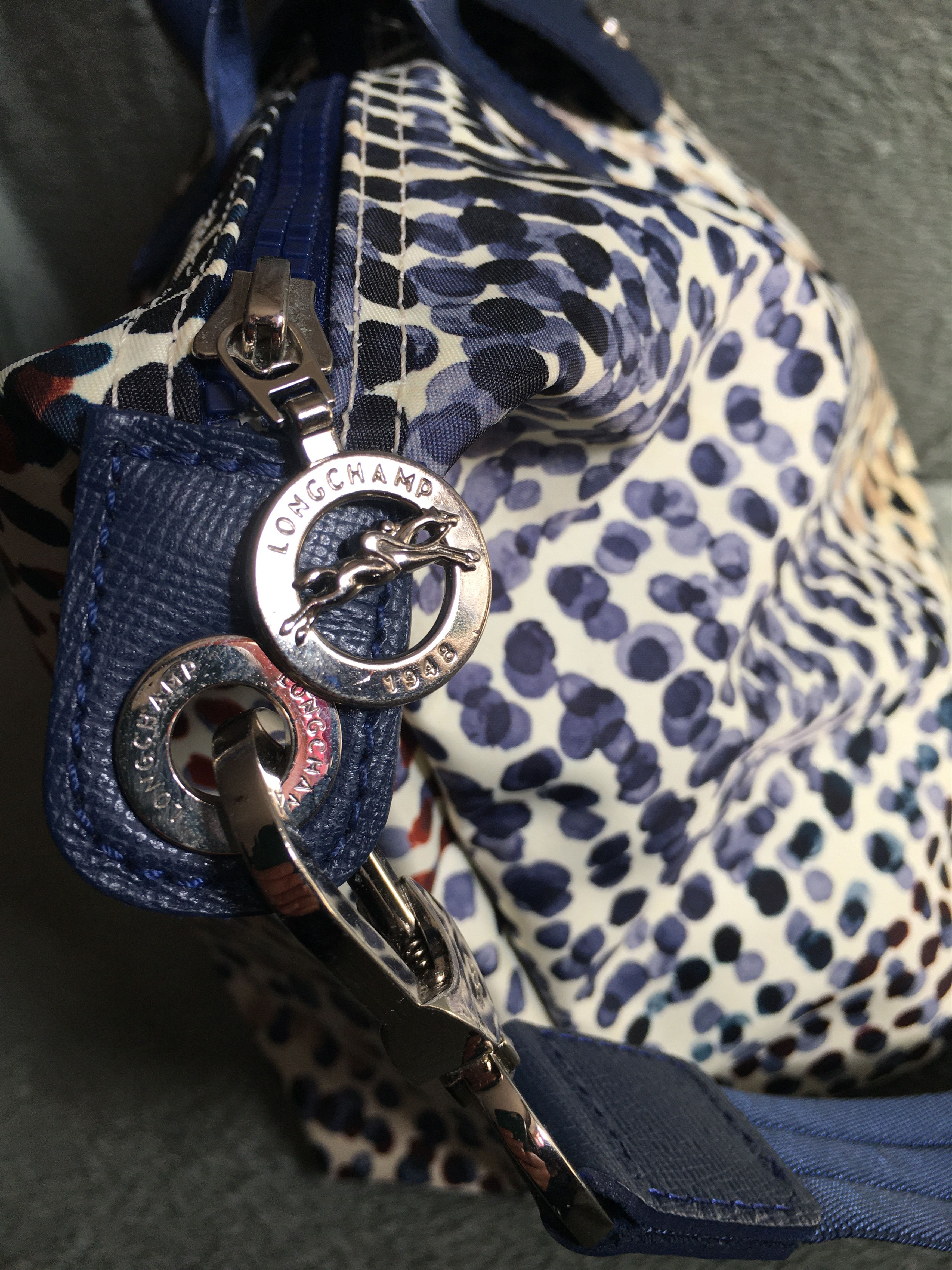 Longchamp LONGCHAMP Le Pliage Neo Blue Polka Dot Limited Edition Size ONE SIZE - 8 Thumbnail