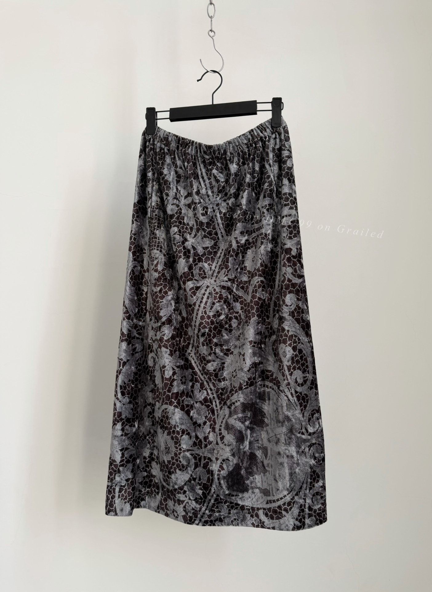 Comme des Garcons Comme des Garçons 1996 Tricot Velvet Skirt Size 32" / US 10 / IT 46 - 1 Thumbnail