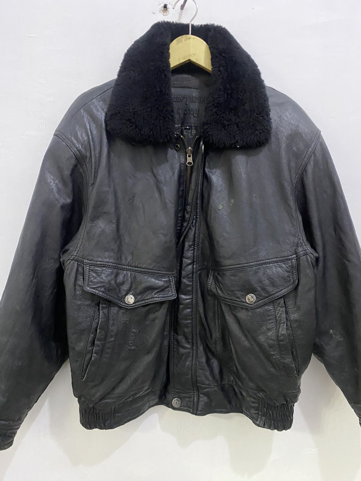 Polo Ralph Lauren × Ralph Lauren 💥Vintage💥Polo Ralph Laurent Leather Jacket Size US L / EU 52-54 / 3 - 6 Thumbnail