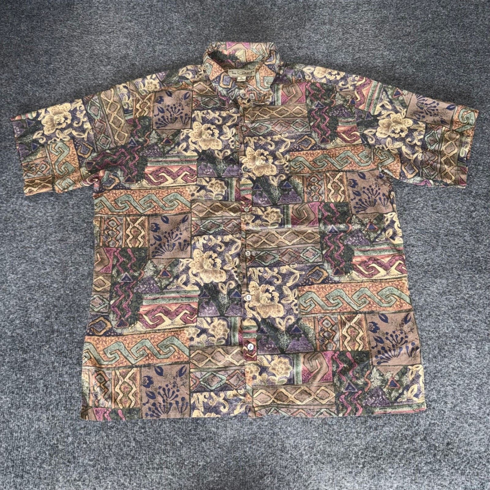 Tori Richard Tori Richard Mens L Boho Patchwork Tapestry Shirt VTG Size US L / EU 52-54 / 3 - 1 Thumbnail