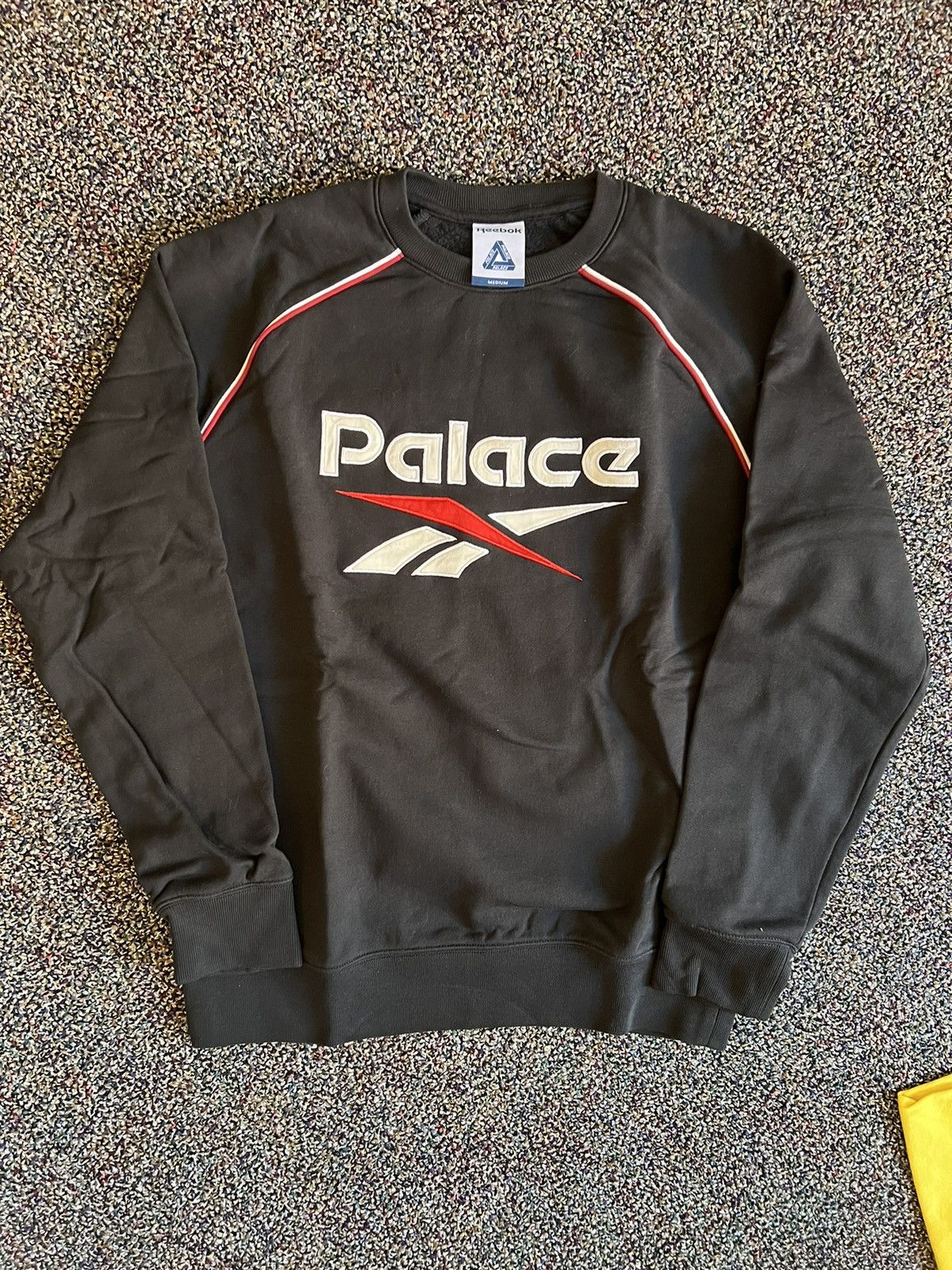 image of Palace x Reebok P-Bok Crew Black, Men's (Size Medium)