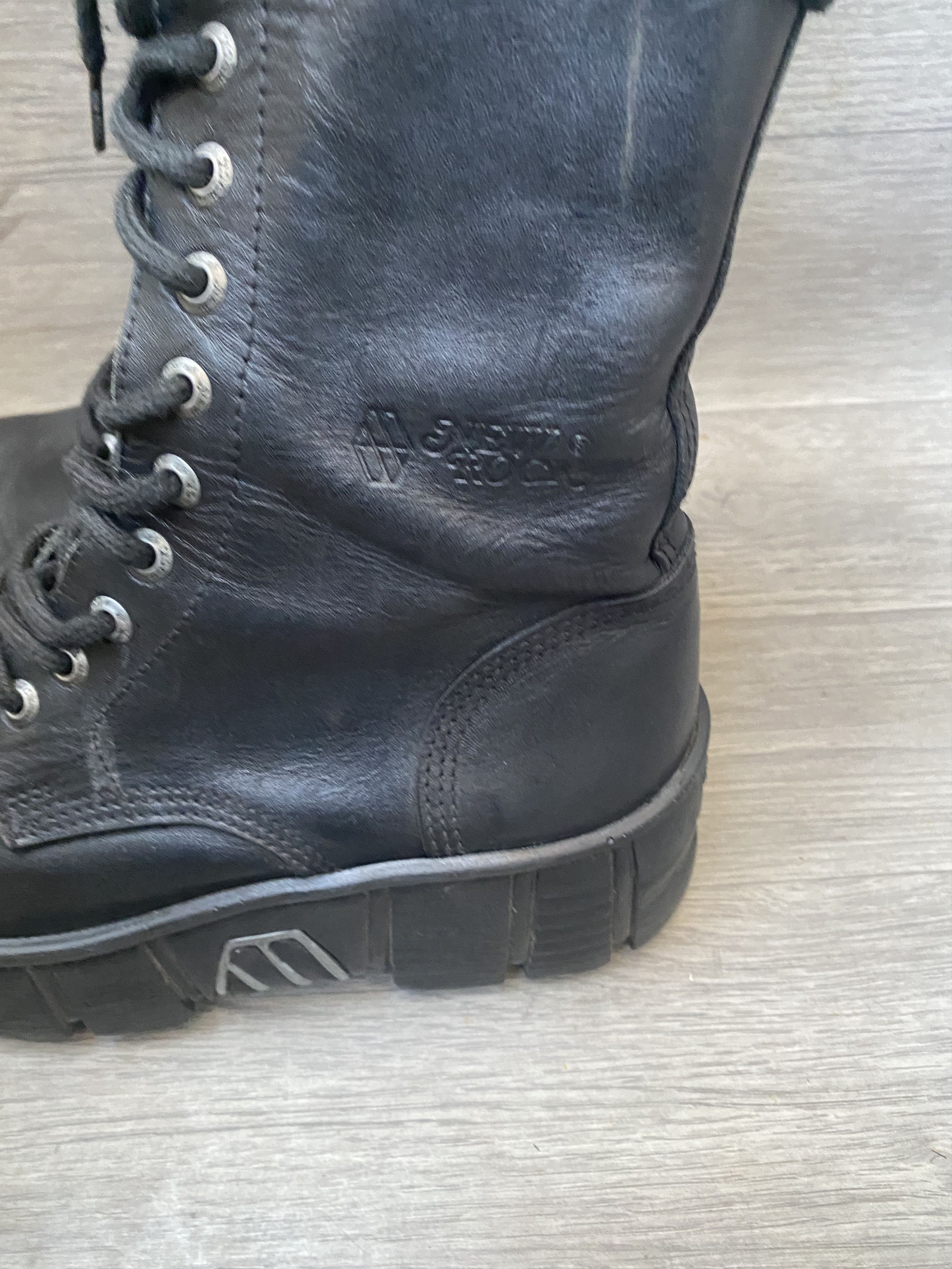 New Rock New rock chunky combat punk leather boots sz 37 Size US 7 / IT 37 - 4 Thumbnail