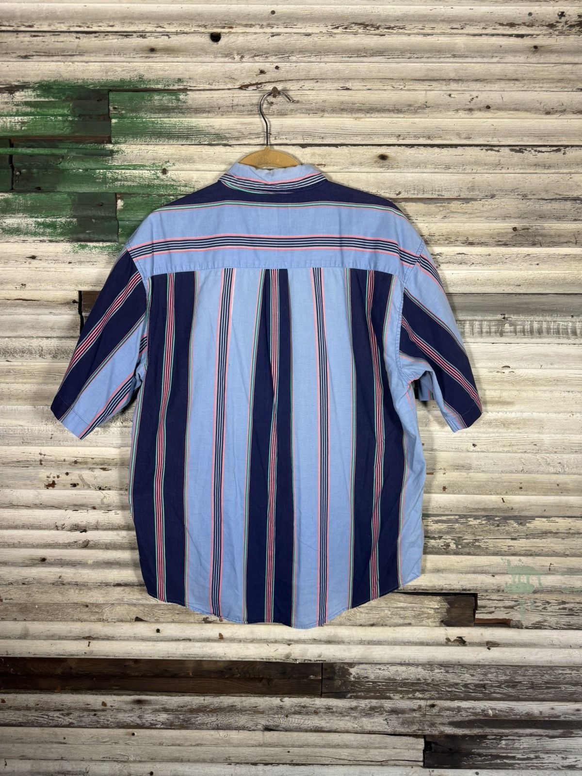 Vintage Vintage 90s Striped Button Up Shirt Size US M / EU 48-50 / 2 - 2 Thumbnail