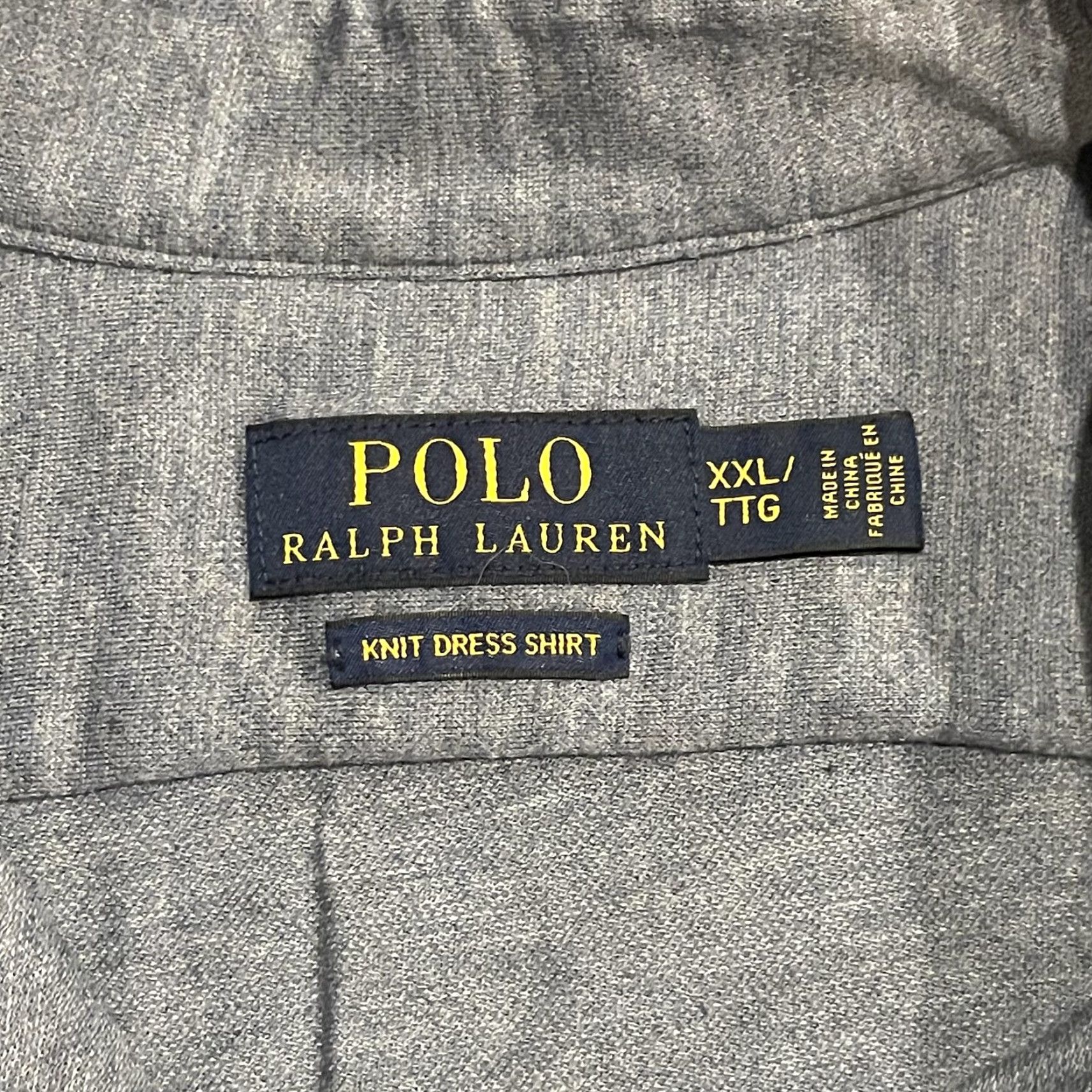 Polo Ralph Lauren Polo Ralph Lauren Knit Dress Shirt Mens 2XL Blue Long Sleeve Cotton Point Collar Size 48R - 5 Thumbnail