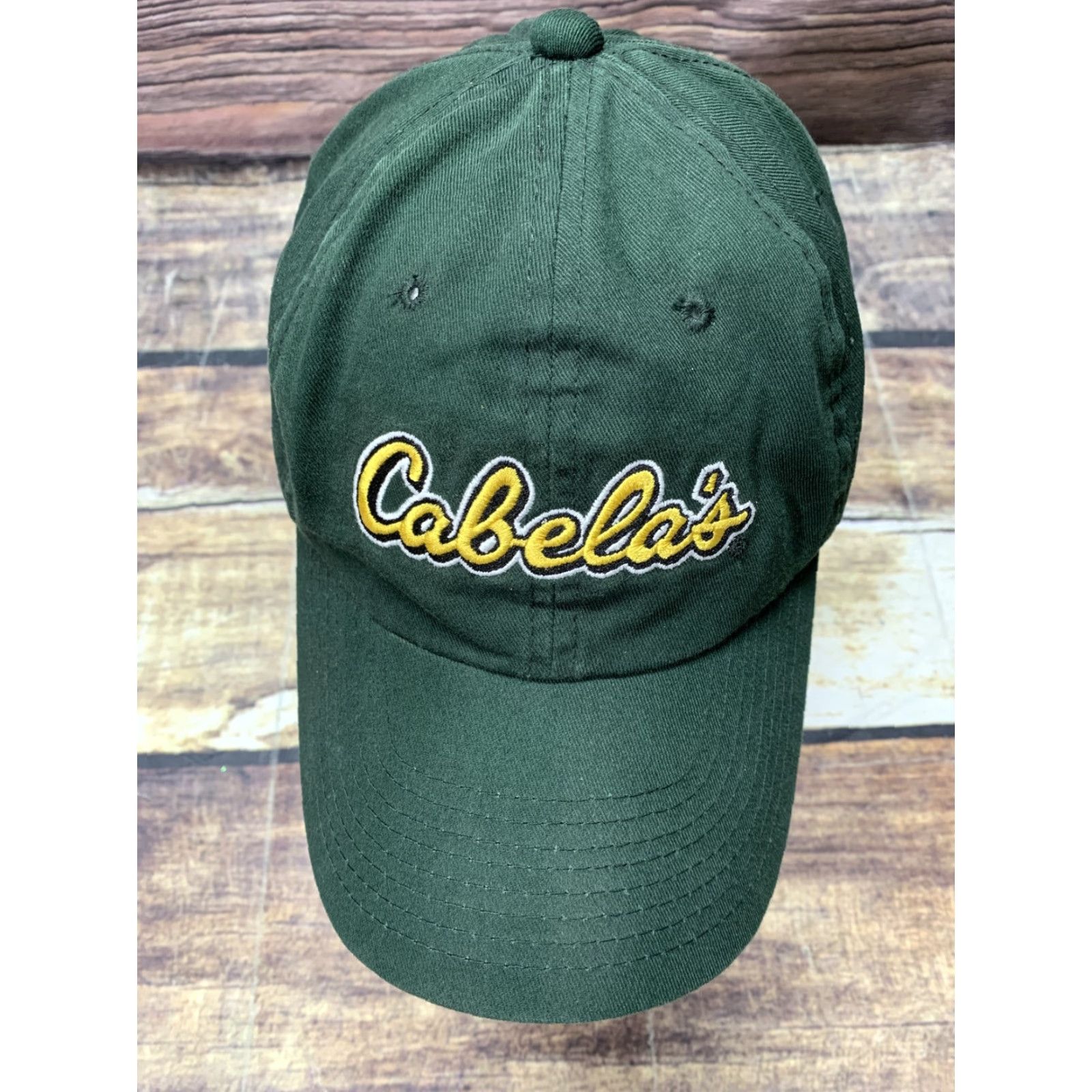 Vintage Cabela’s Cap Hat Green Strap Back Outdoor Lightweight Casual Adults Baseball Cap Men Adjustable Green Cap Hat Size ONE SIZE - 5 Thumbnail