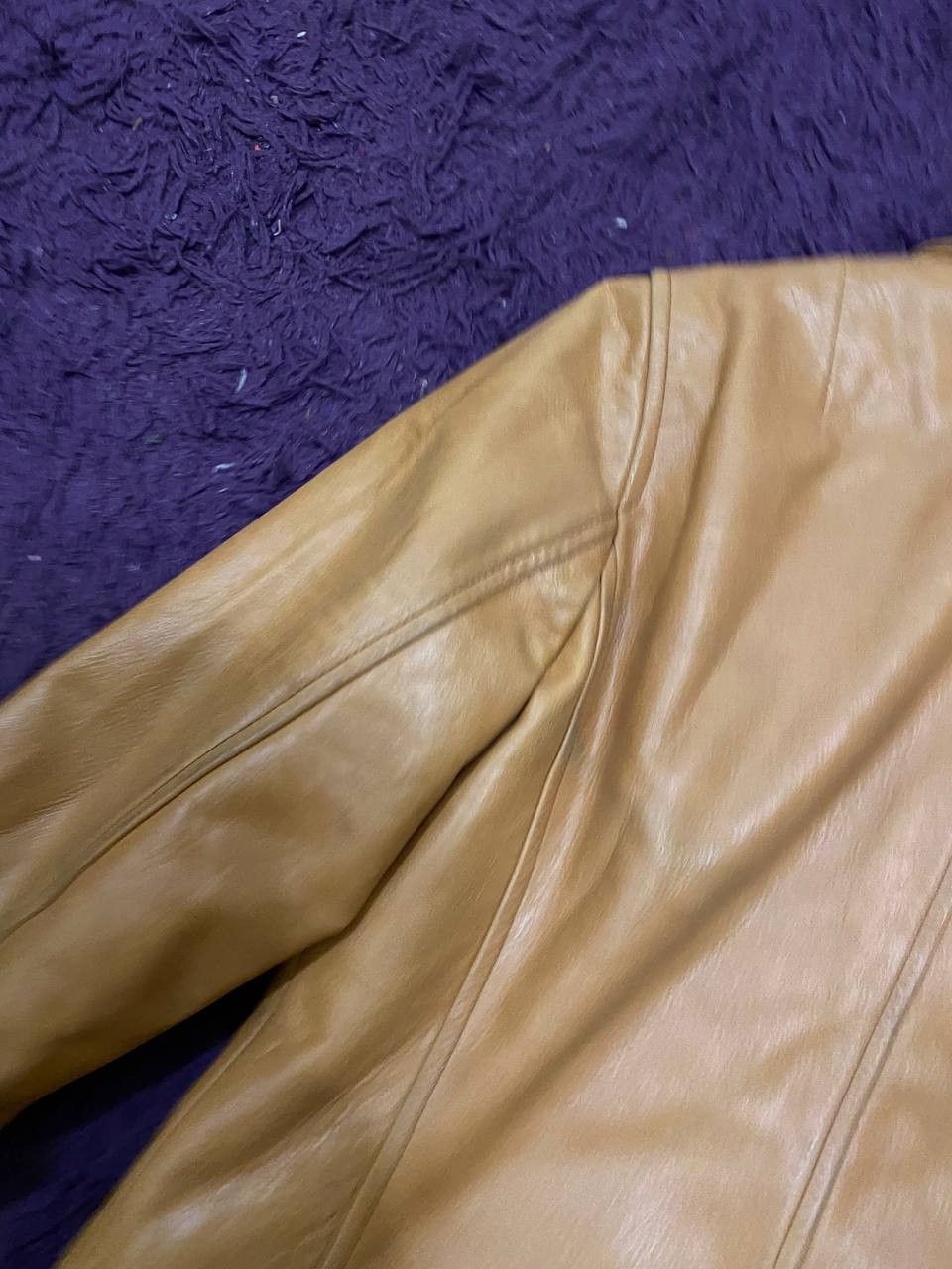 Gap Vintage GAP Beige Leather Jacket Size XS Size XS / US 0-2 / IT 36-38 - 16 Thumbnail