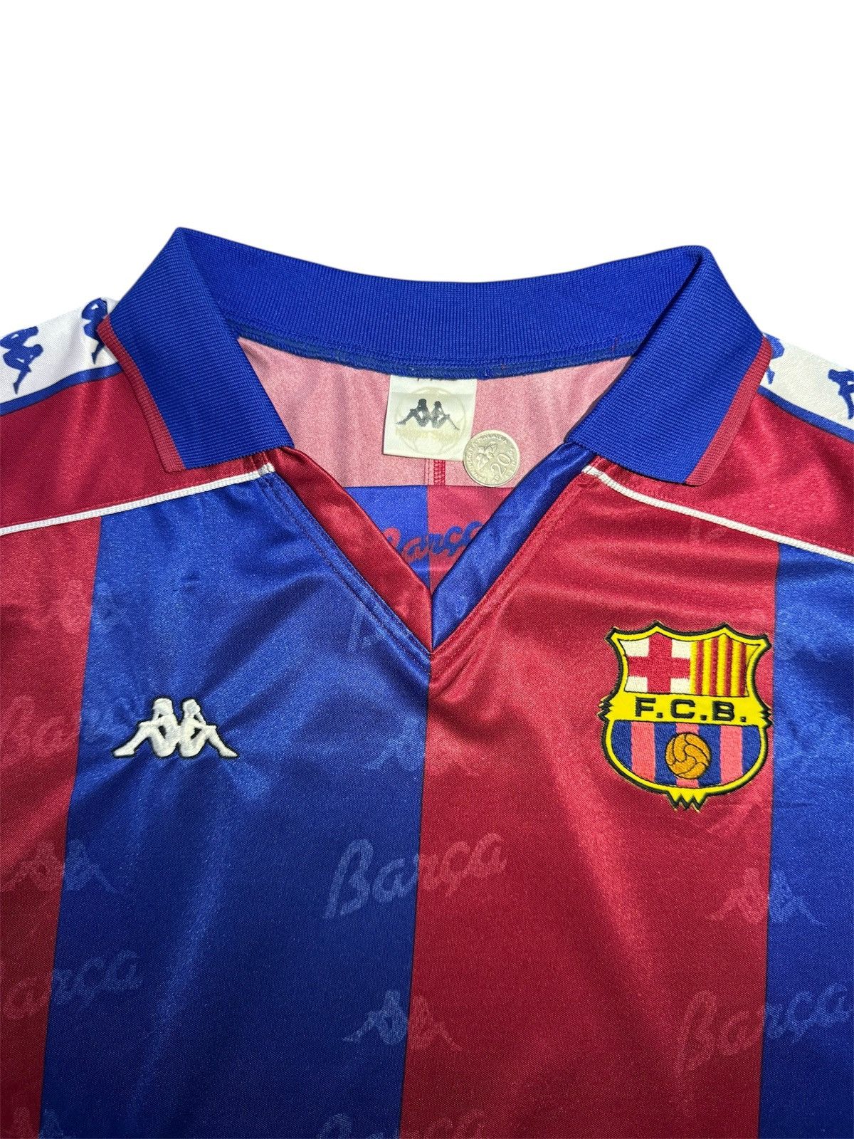 Kappa × Vintage Vintage 1992-95 Barcelona Home Jersey Shirt Size US XL / EU 56 / 4 - 3 Thumbnail
