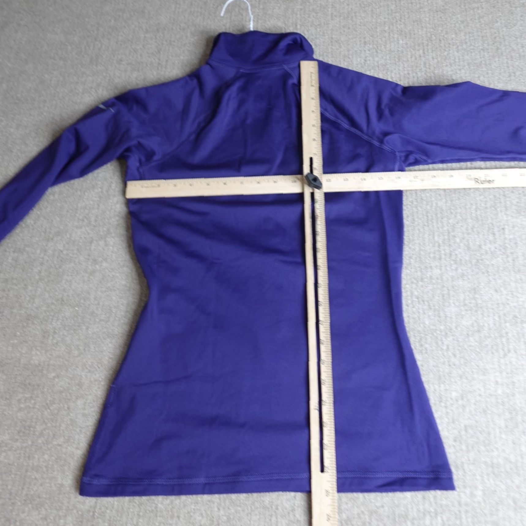 Nike Nike Pro Womens Shirt M Blue Purple Hyperwarm 1/2 Zip Mock Neck Long Sleeve Athletic Running & Jogging 485379-422 Size M / US 6-8 / IT 42-44 - 5 Thumbnail