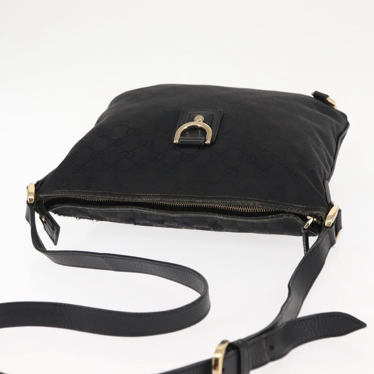 Gucci GUCCI GG Canvas Abbey Shoulder Bag Black Gold Size ONE SIZE - 7 Thumbnail