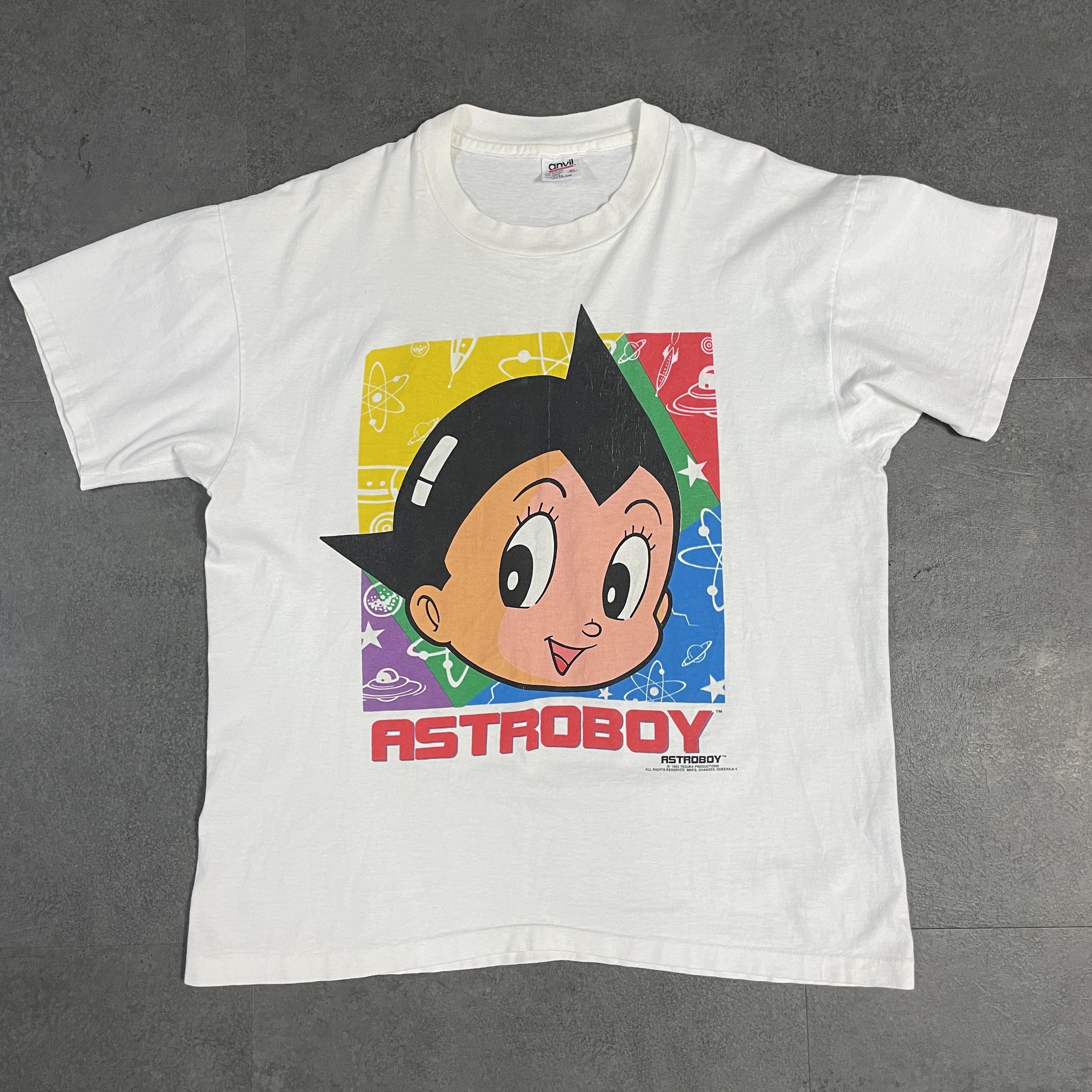 Image of Anima x Cartoon Network Vintage 90's Astro Boy OG Shirt in White, Men's (Size XL)