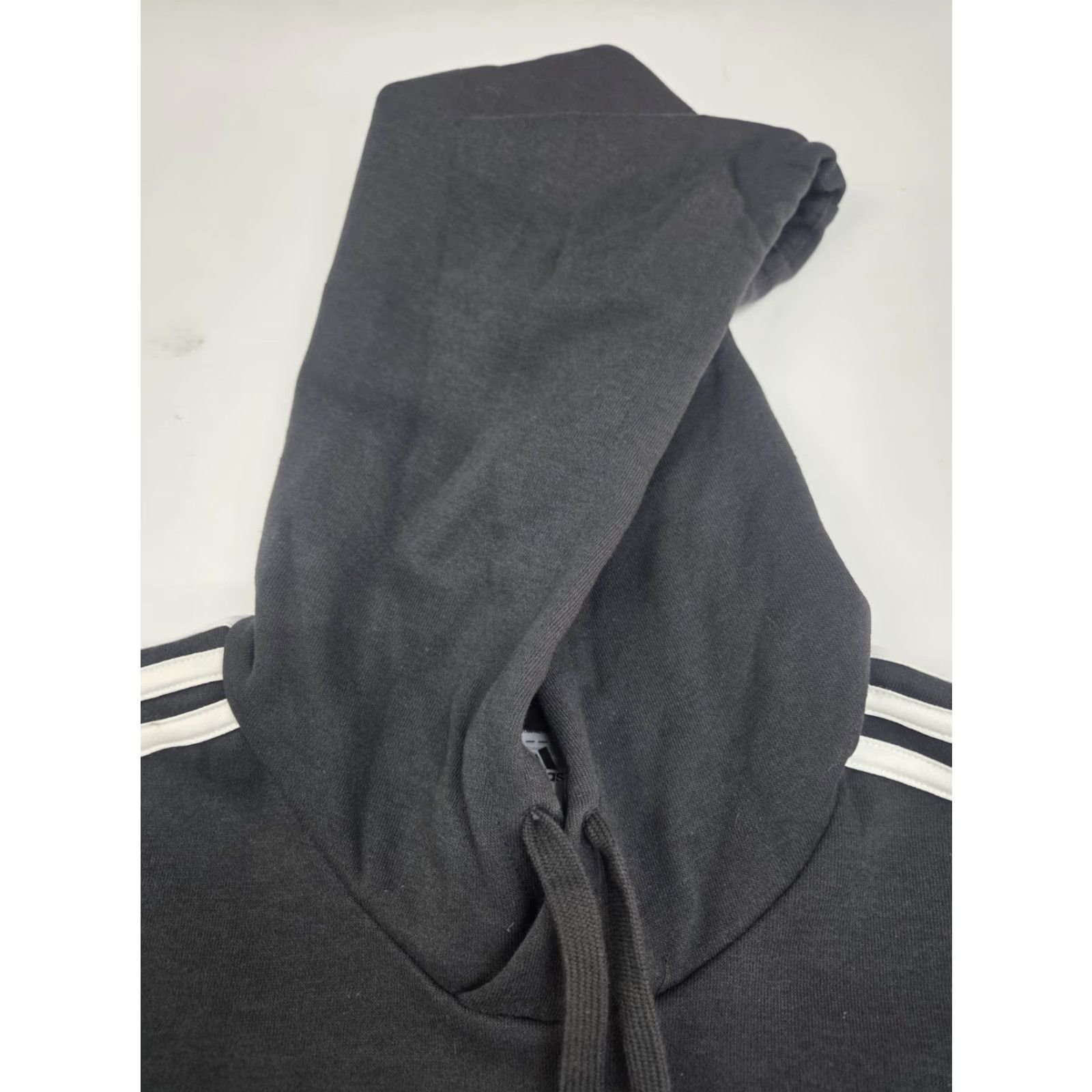 Adidas adidas Hoodie Pullover 3 Stripe Long Sleeve Striped Black/White L Mens Hooded Embroidered Logo, Fleece, All Seasons, Gym & Training Size US L / EU 52-54 / 3 - 4 Thumbnail