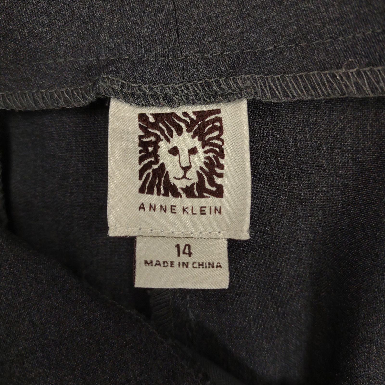 Anne Klein Anne Klein Women's 14 Gray Wide Leg Dress Pants High Waist Size 36" / US 14 / IT 50 - 5 Thumbnail
