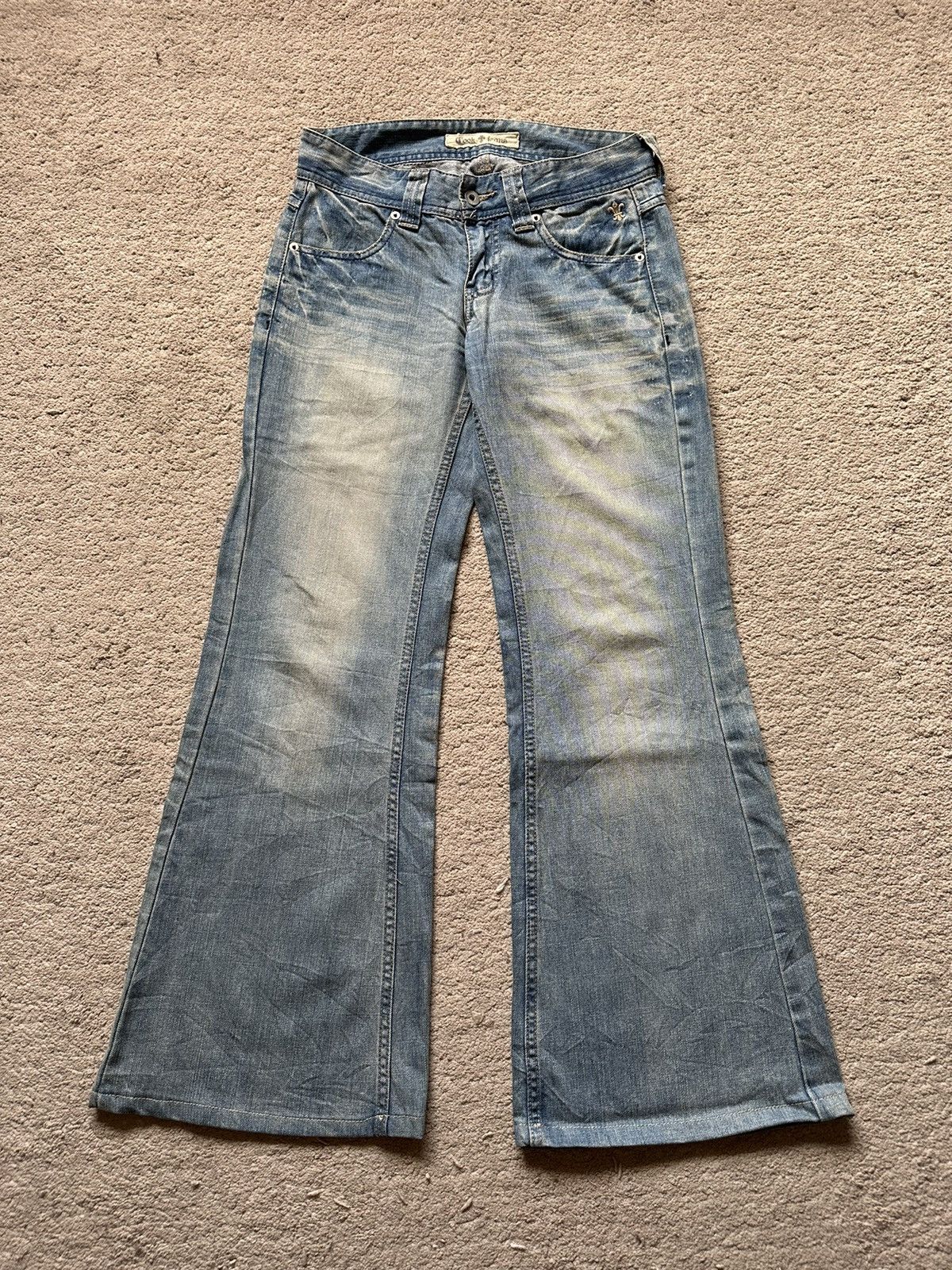 Cook Jeans 2000s Cook Jeans Washed Flare Jeans / Bootcut Jeans Size US 29 - 4 Thumbnail