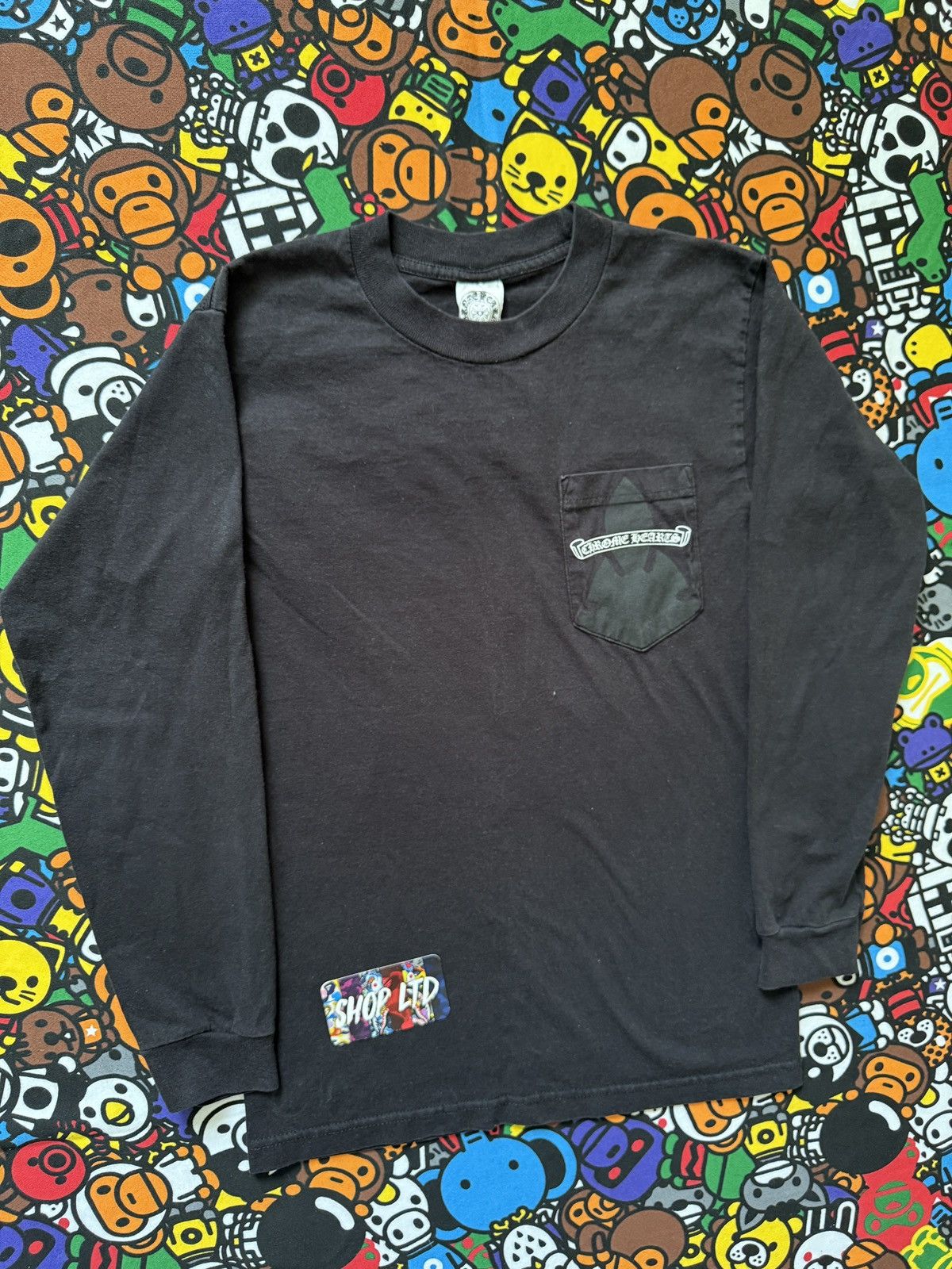 Chrome Hearts Chrome Hearts Black Long Sleeve Script Logo Tee Size US S / EU 44-46 / 1 - 3 Thumbnail