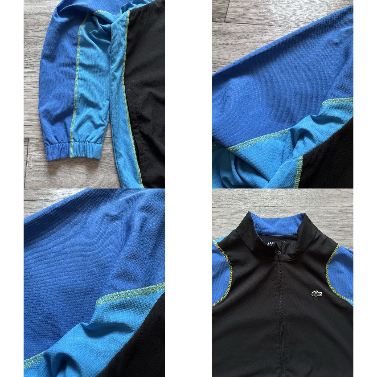 Lacoste Lacoste Sport High-Neck Tracksuit Zip Jacket Blue Black 3XL Men Shirt? Size US 39 - 8 Thumbnail