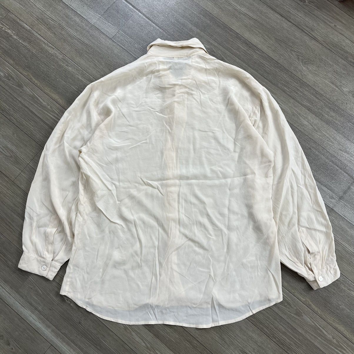 Burberry 1990s Vintage Burberrys Paris Italy Silk Shirt Luxury Size US M / EU 48-50 / 2 - 12 Thumbnail