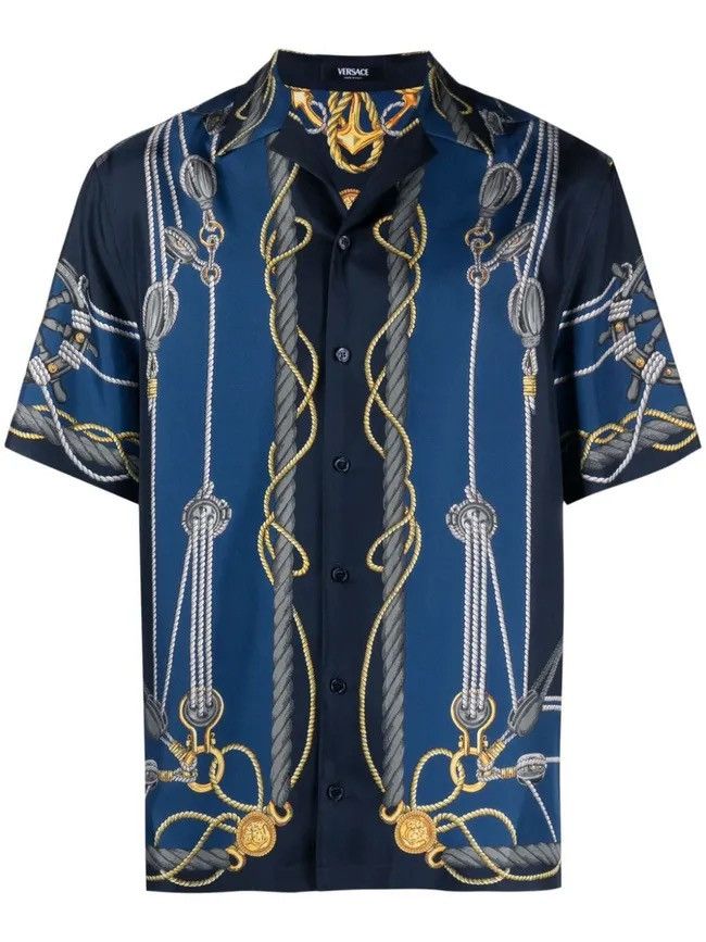 Designer × Versace VERSACE NAUTICAL PRINT SHIRT Size US M / EU 48-50 / 2 - 1 Thumbnail