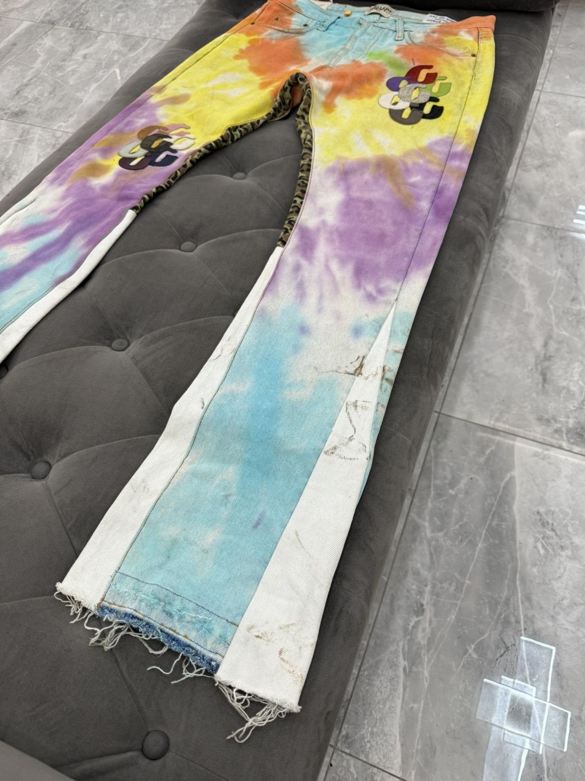 Gallery Dept. Gallery Dept. GG Tie Dye Flare Jeans Size US 32 / EU 48 - 5 Thumbnail
