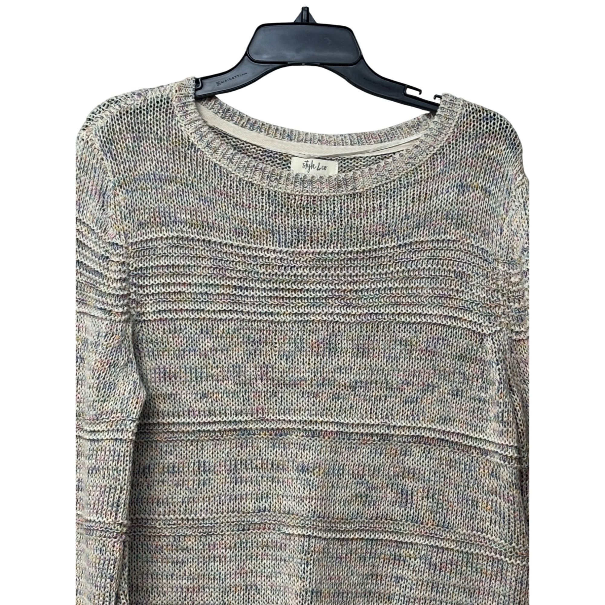 Other Style & Co Textured-Stripe Pullover Sweater, Confetti Combo, Size M / US 6-8 / IT 42-44 - 10 Thumbnail
