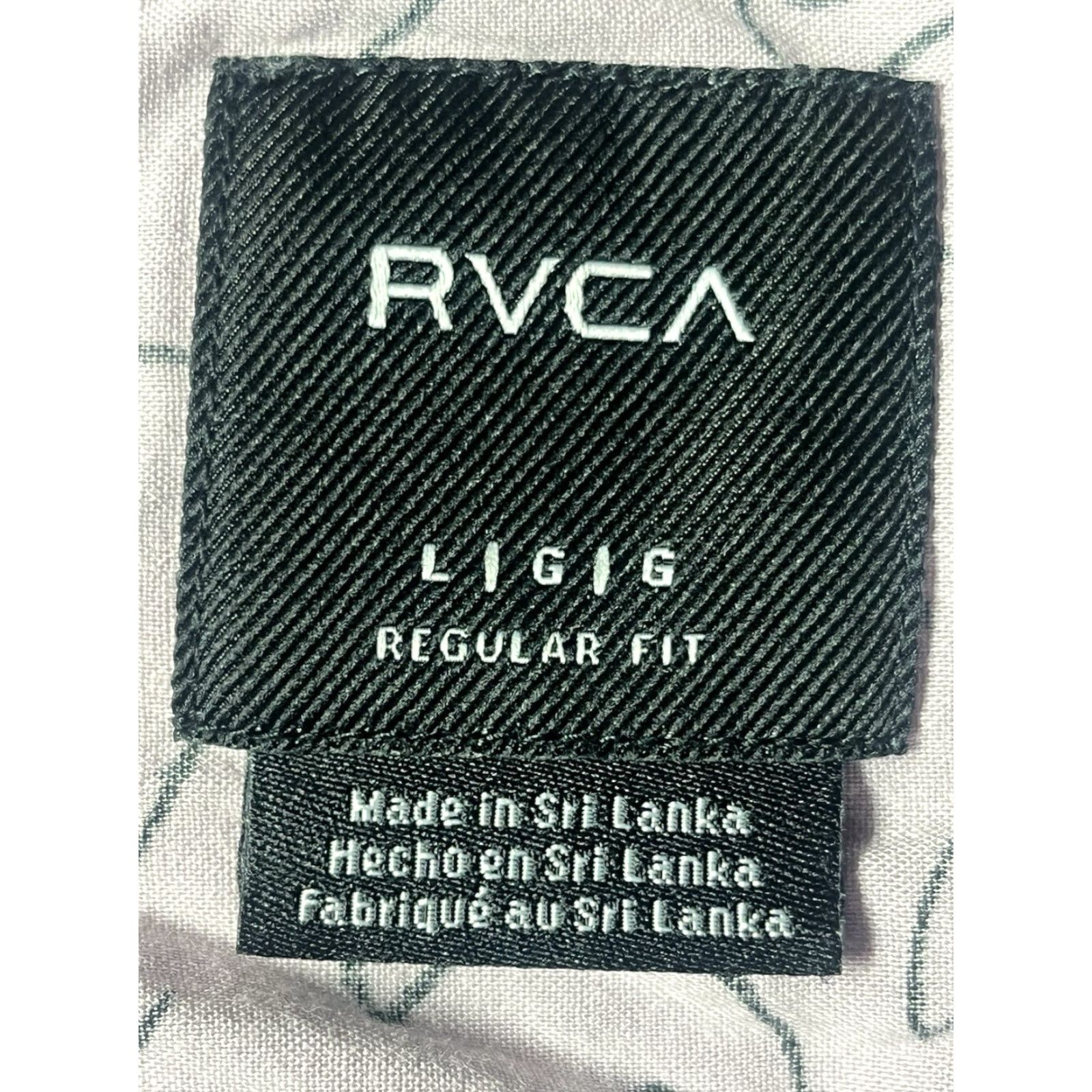 RVCA RVCA Shirt Button-Up Mens Large Short Sleeve Purple Size US L / EU 52-54 / 3 - 5 Thumbnail
