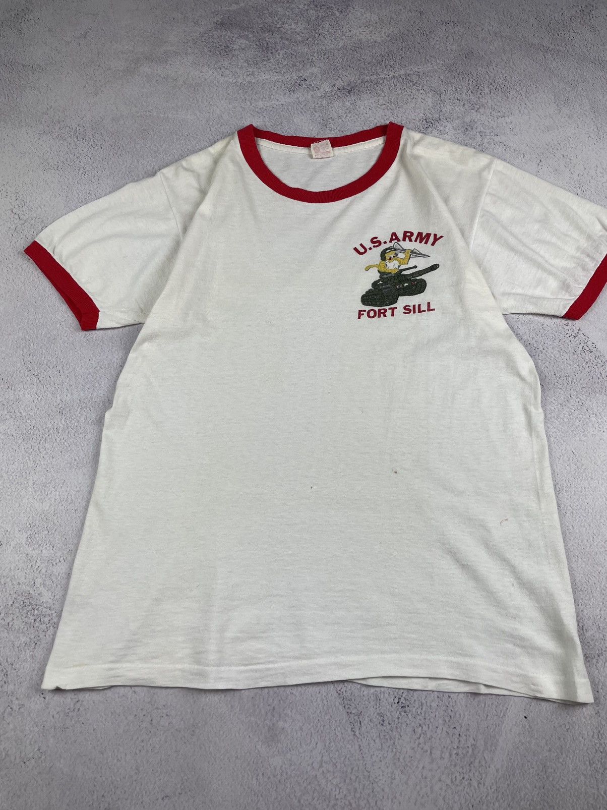 Vintage Vintage 60s U.S. Army Fort Sill Ringer T-Shirt Collegiate M Size US M / EU 48-50 / 2 - 5 Thumbnail