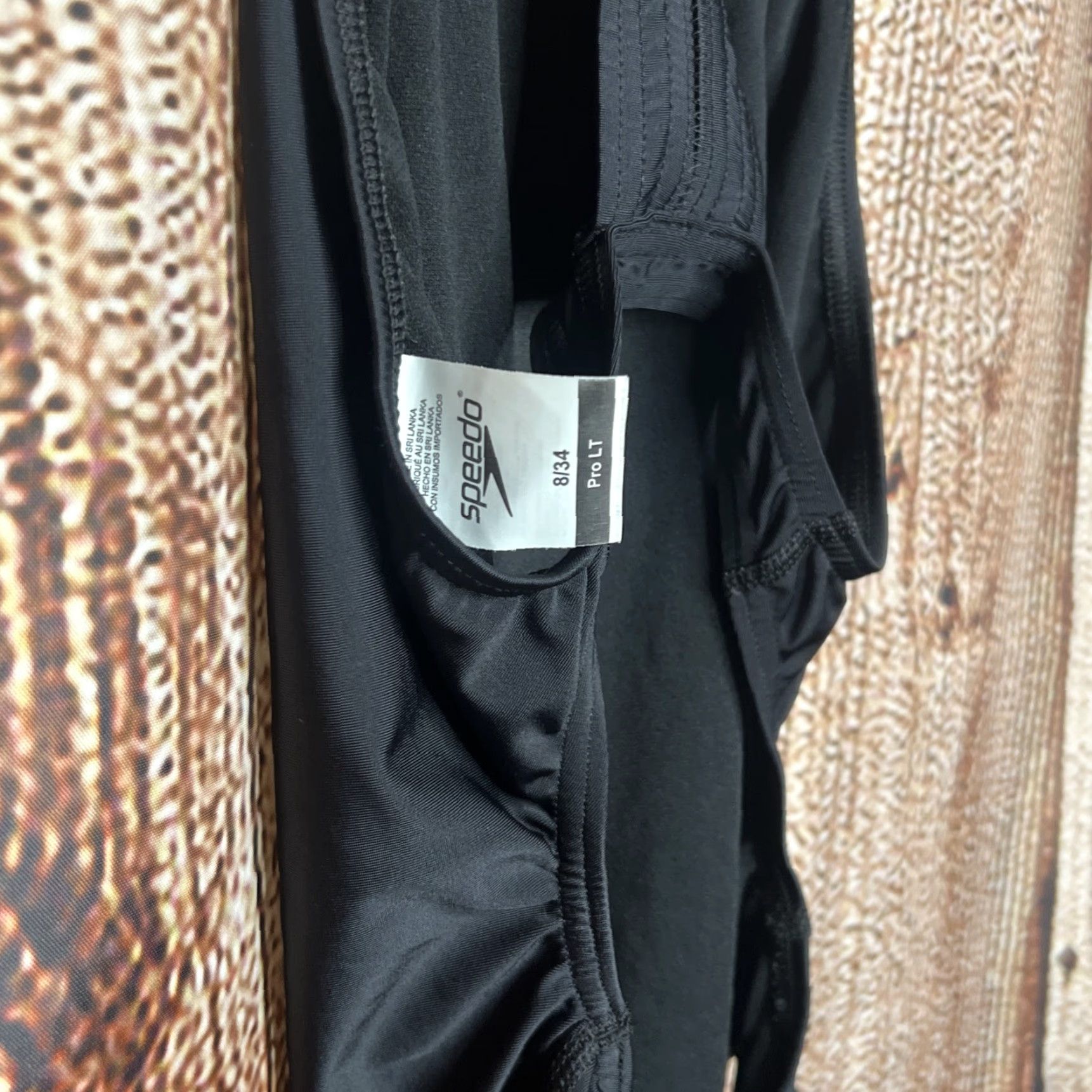 Speedo VINTAGE Speedo Women’s One-Piece PRO-LT Swimsuit Black 34/8 Racerback Solid Printed Logo Athletic Size ONE SIZE - 3 Thumbnail