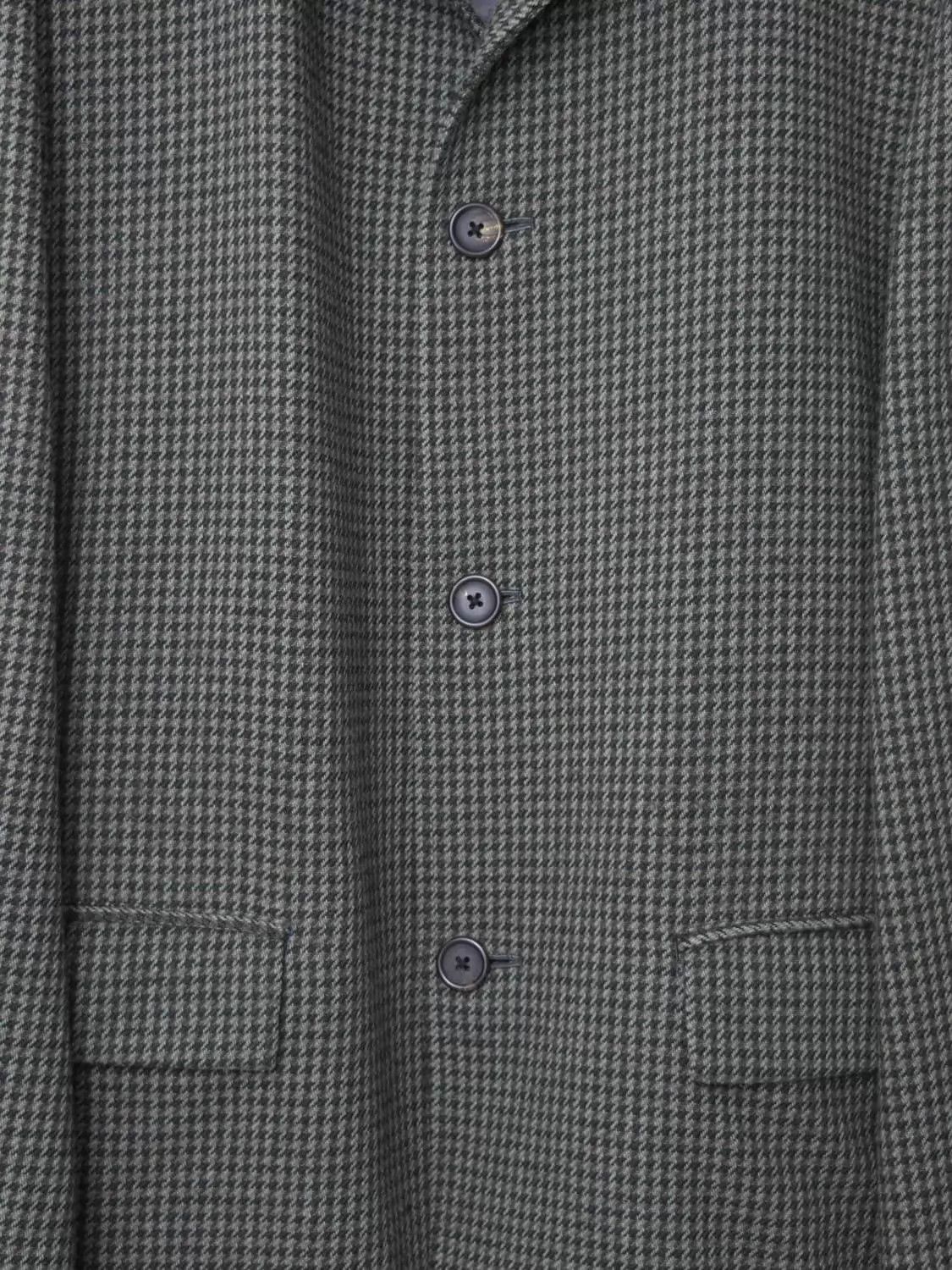Yohji Yamamoto Yohji Yamamoto Vtg Houndstooth Deep Olive Overcoat Size US M / EU 48-50 / 2 - 7 Thumbnail