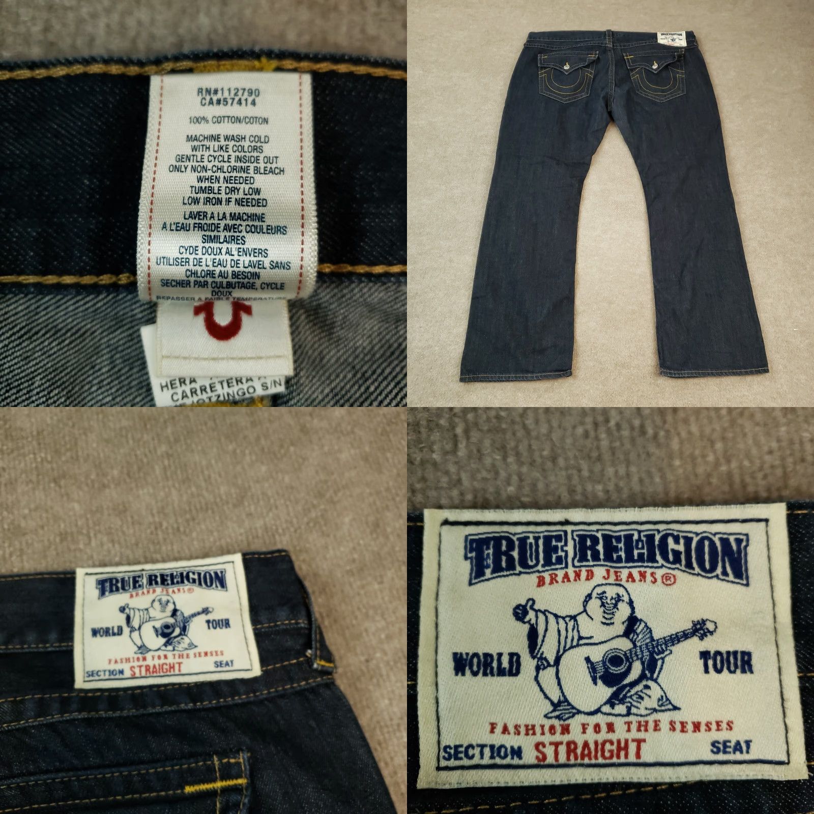 True Religion True Religion Pants Mens Size 44x31 Blue Denim Straight Leg Casual Zipper Pants Mens 44 Blue Denim Straight Inseam 31 Size US 44 / EU 60 - 8 Thumbnail