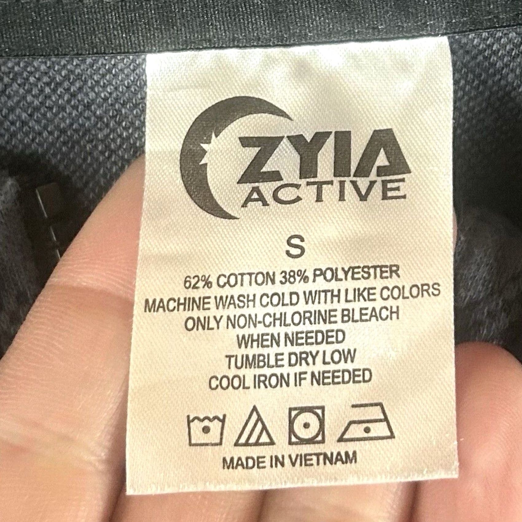 Vintage ZYIA Active Full Zip Hoodie Womens Small Black Gray Camouflage Pockets Zip Front Athletic Shirt (Hoodie) Size S / US 4 / IT 40 - 3 Thumbnail