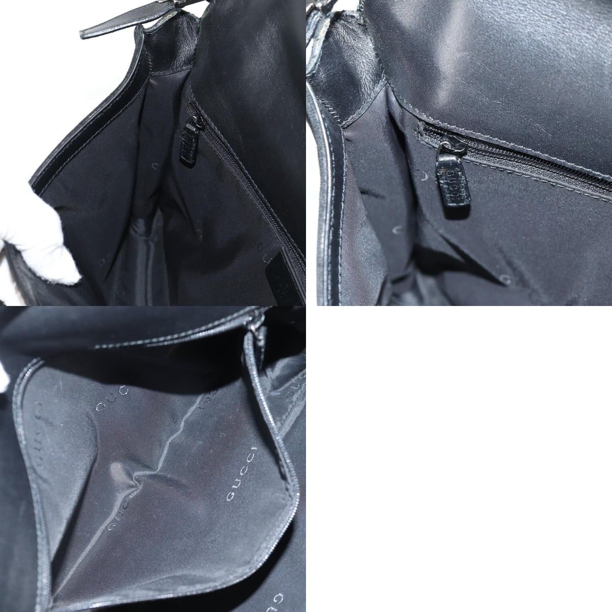 Gucci GUCCI Shoulder Bag Suede Black Silver 001 001 Size ONE SIZE - 13 Thumbnail
