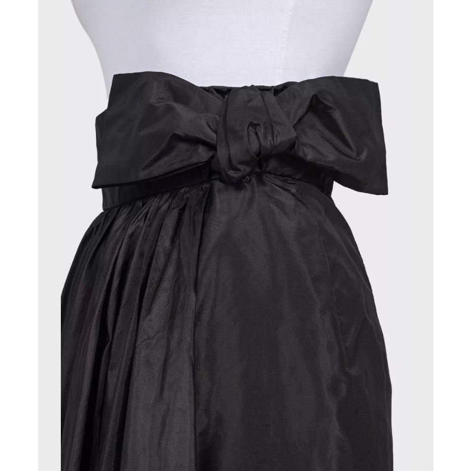 Valentino Valentino Black High-Waist Silk Skirt Bow Detail US6 Size 28" / US 6 / IT 42 - 4 Thumbnail