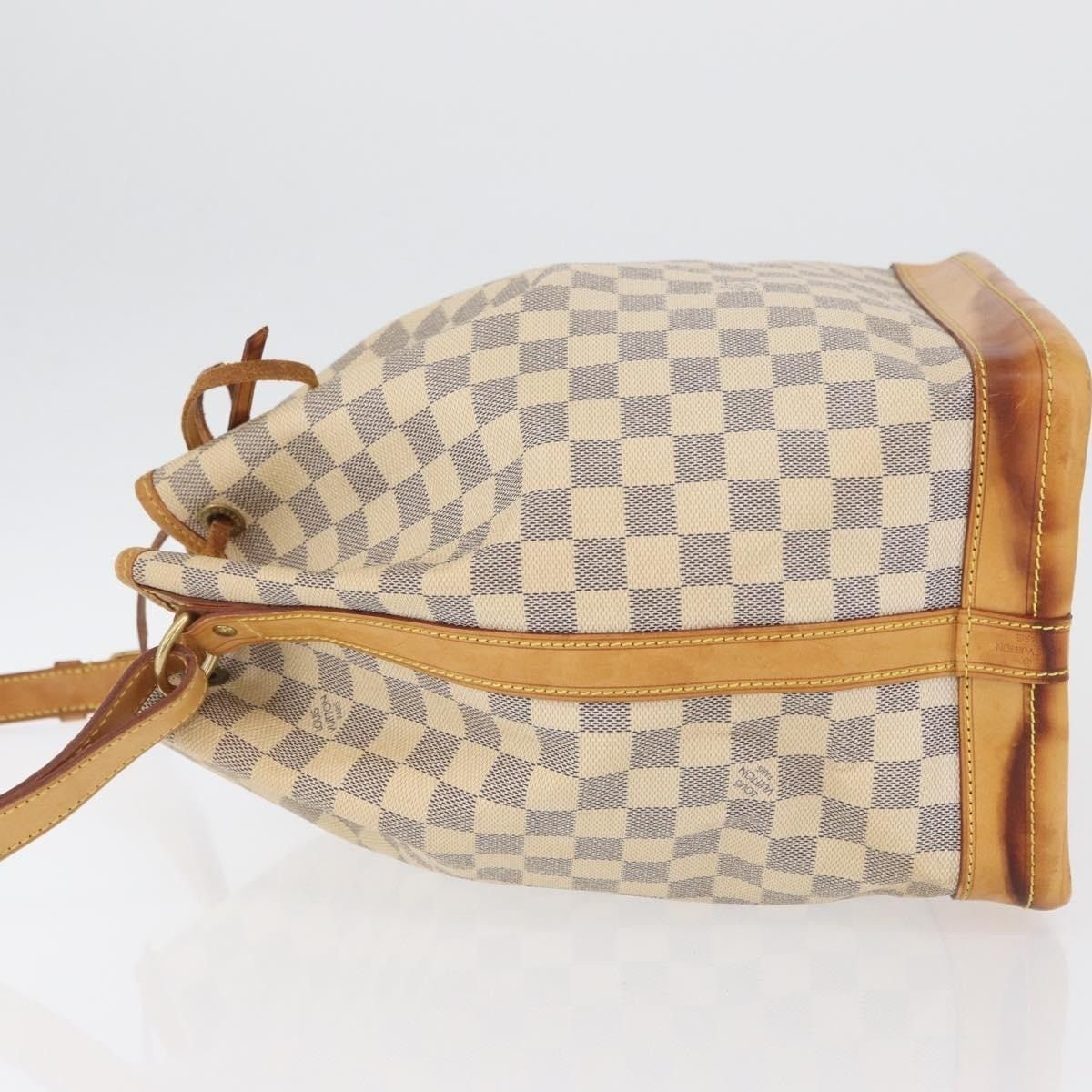 Louis Vuitton Louis Vuitton Damier Azur Noe Bucket Bag White Size ONE SIZE - 4 Thumbnail