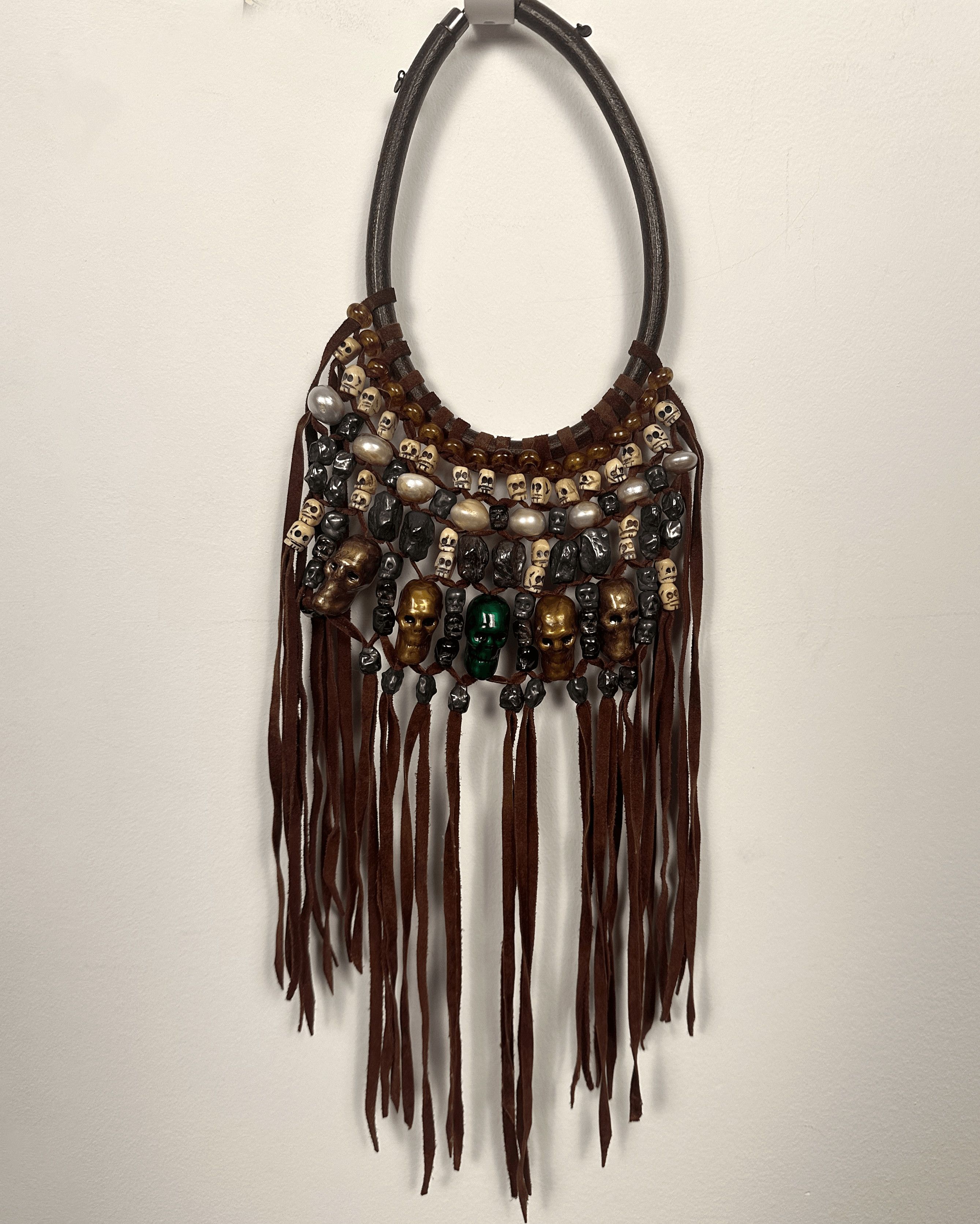 Share Spirit Homme Delfina Delettrez Fendi Skull Cascade Fringe Necklace Size ONE SIZE - 1 Thumbnail