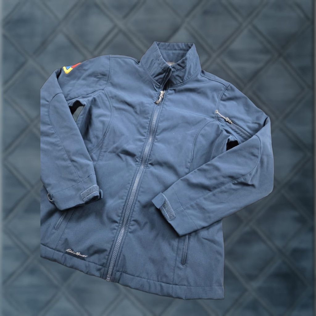 Eddie Bauer Eddie Bauer Jacket Womens Medium Blue Full Zip Softshell Logo Embroidered Google Size M / US 6-8 / IT 42-44 - 1 Thumbnail