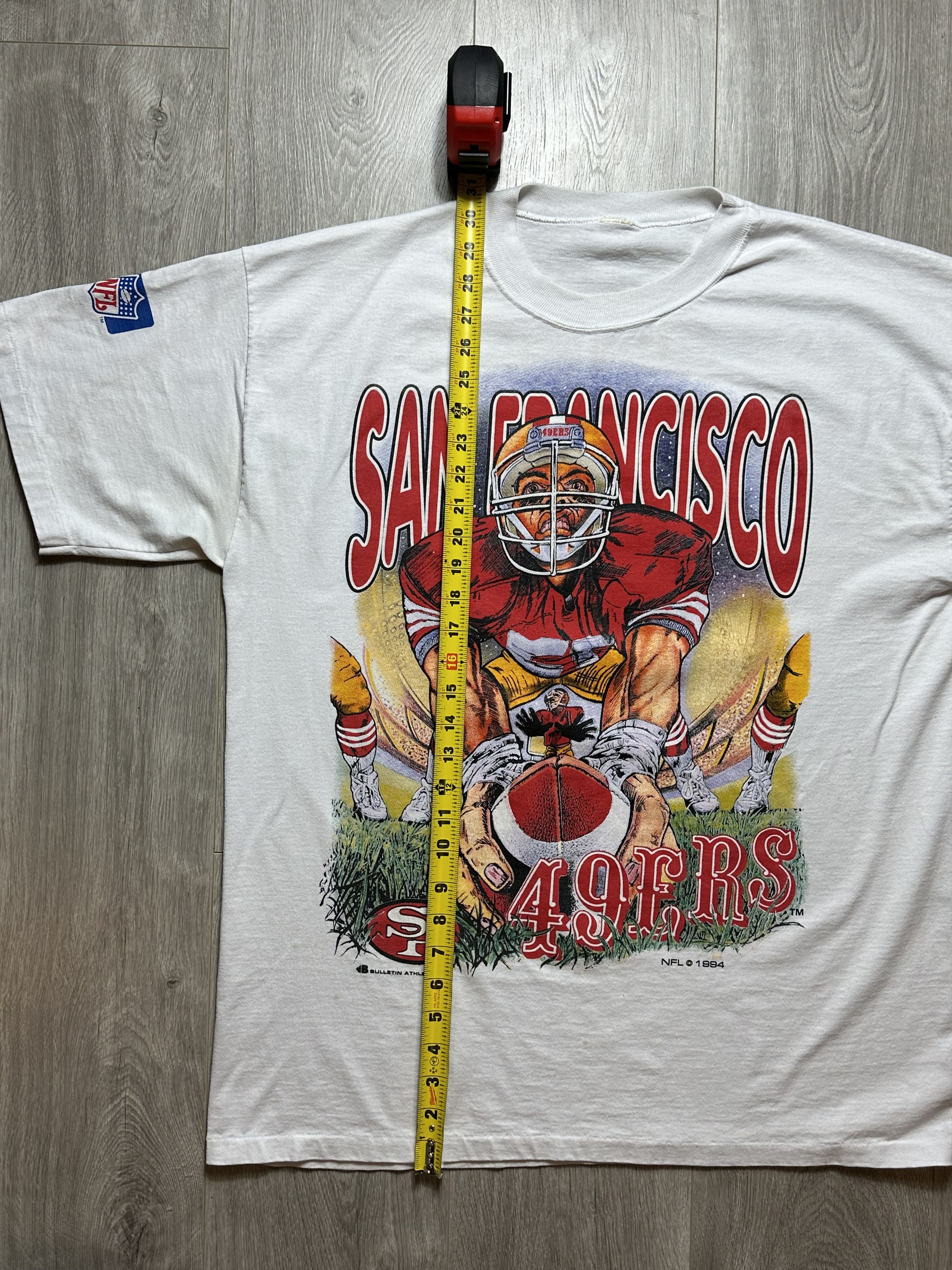 NFL × Vintage Vintage 1994 San Fransisco 49ers Bulletin Athletic AOP tee Size US XL / EU 56 / 4 - 10 Thumbnail
