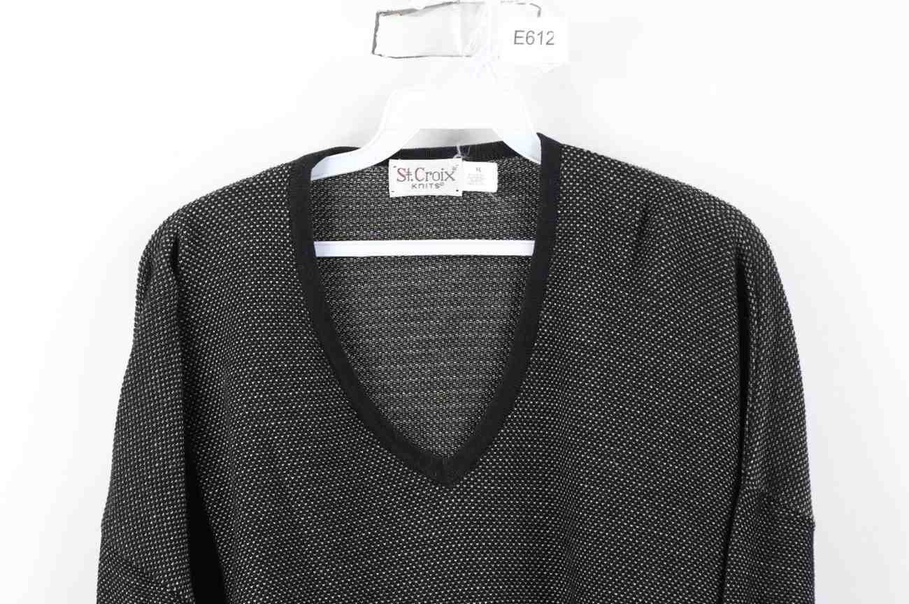 St. Croix Vintage 90s St Croix Knits Polka Dot Knit V-Neck Sweater USA Size US XL / EU 56 / 4 - 2 Thumbnail