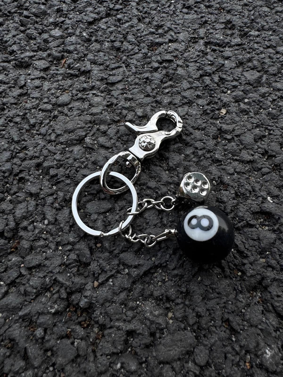 Jewelry Dice black 8 bags Keychain, y2k Keychain, Jeans KeyChain Size ONE SIZE - 3 Thumbnail