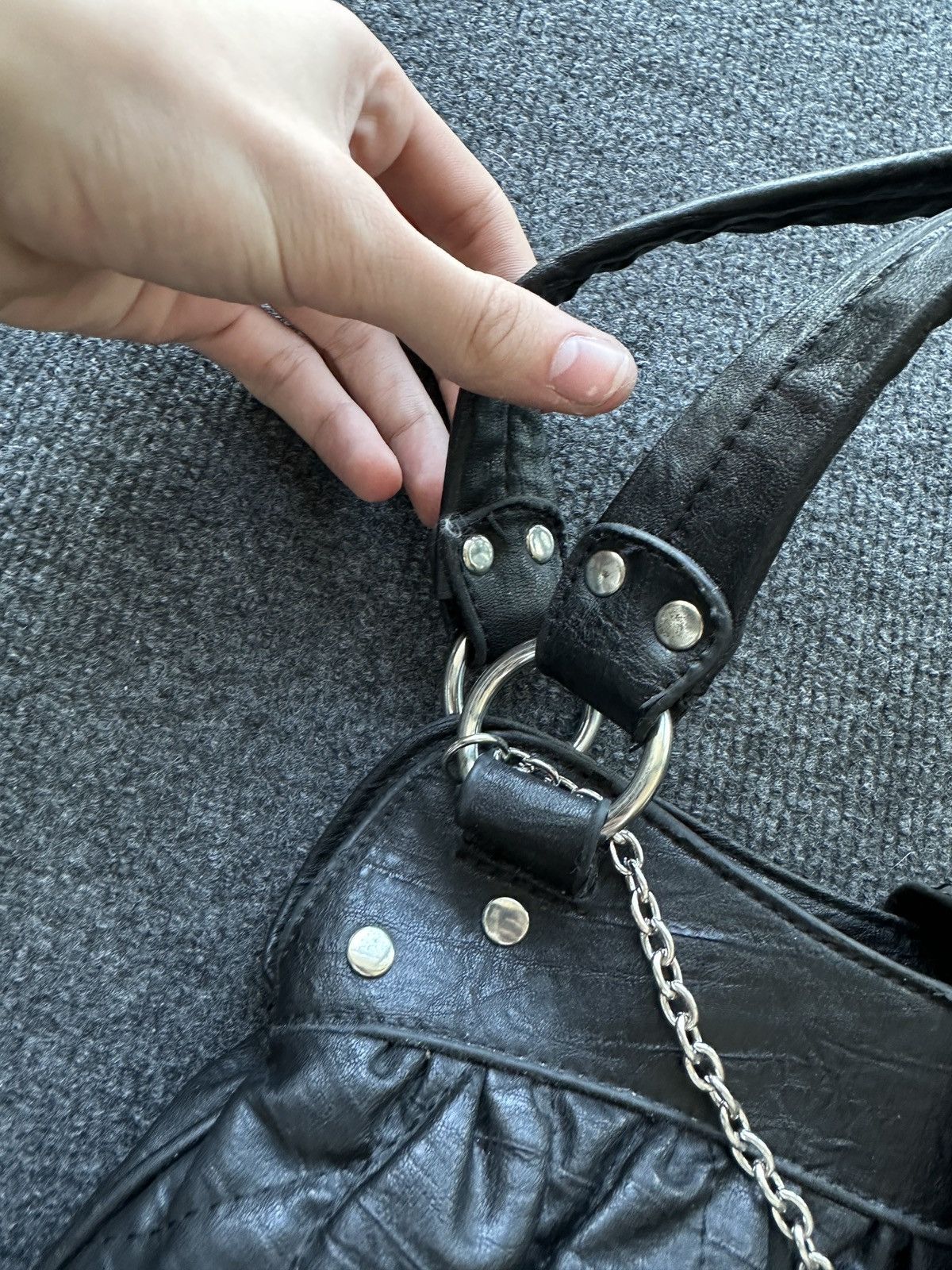 Other 🚨Y2K AVANT-GARDE 🚨mesh silver Japan style hand bag Y2K 90s Size ONE SIZE - 6 Thumbnail
