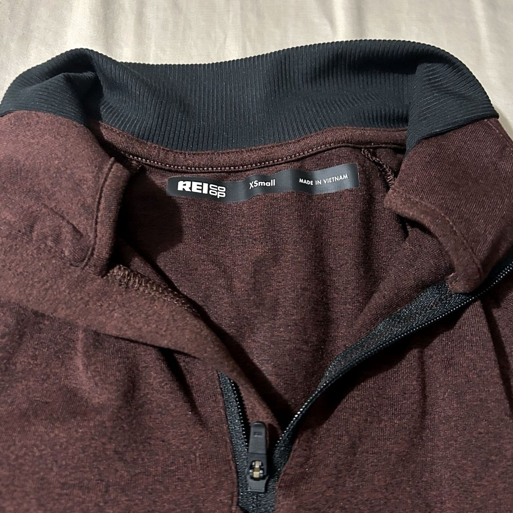 Vintage REI Co-Op Base Layer Quarter Zip Pullover Gorpcore Brown XS Women Size XS / US 0-2 / IT 36-38 - 2 Thumbnail